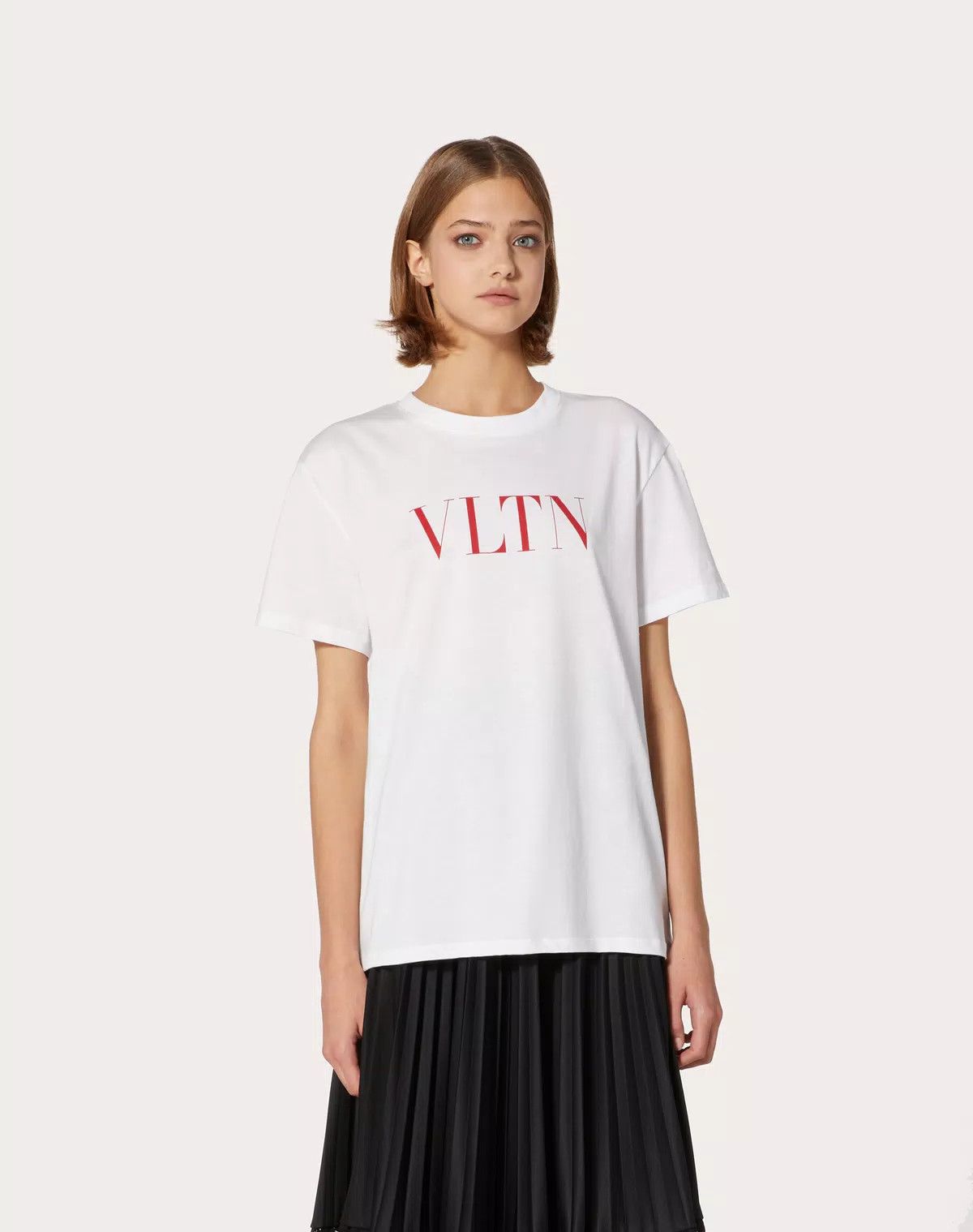 Valentino o1s1wg110625 Vltn Print T-Shirt in White Size M / US 6-8 / IT 42-44 - 3 Thumbnail