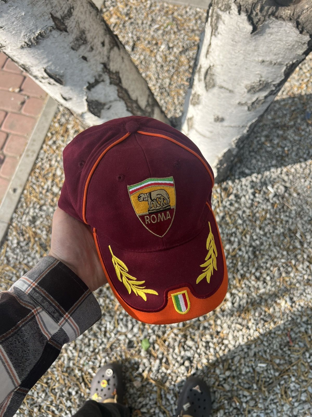 Vintage VERY RARE AS ROMA ITALY SOCCER CAP DESIGNER CAP RETRO 90s Size ONE SIZE - 2 Thumbnail