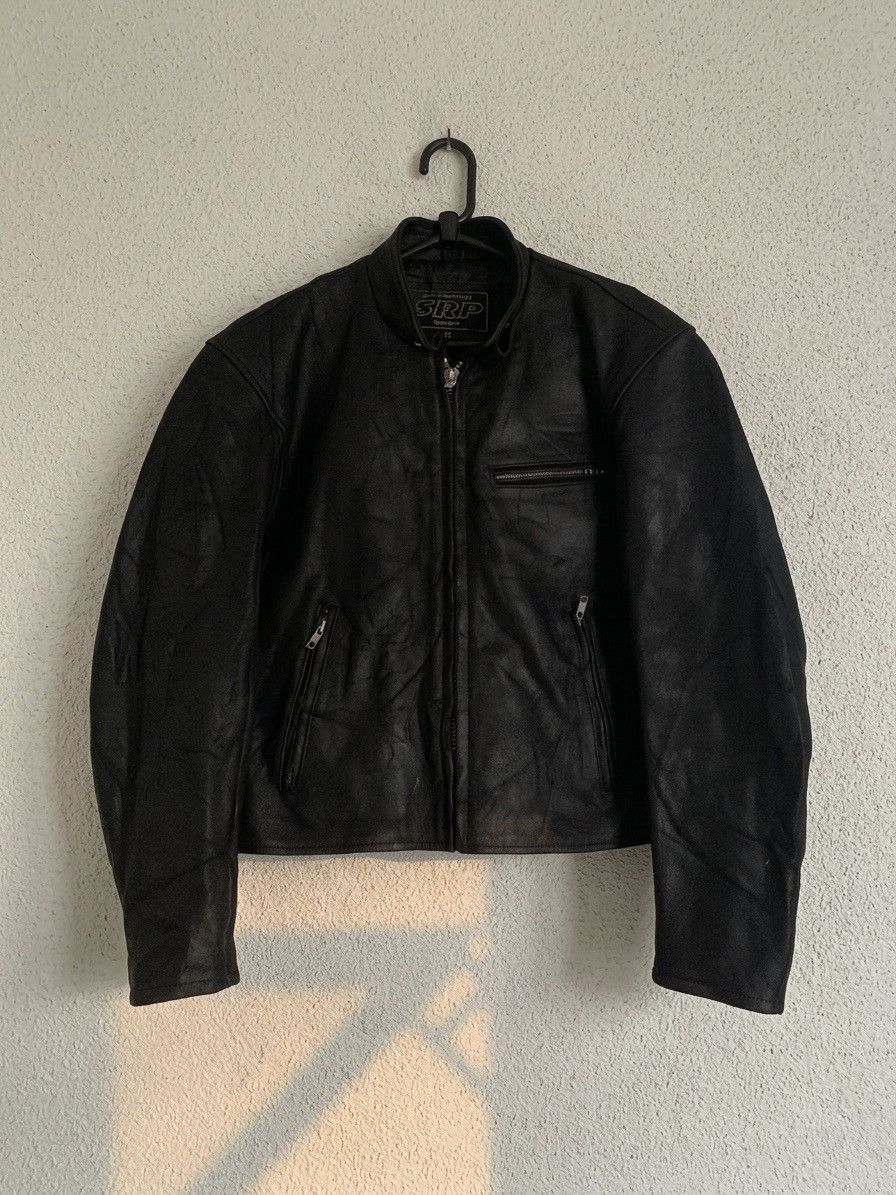 Schott VINTAGE 90's SINGLE RIDER COWHIDE LEATHER JACKET Size US M / EU 48-50 / 2 - 1 Thumbnail