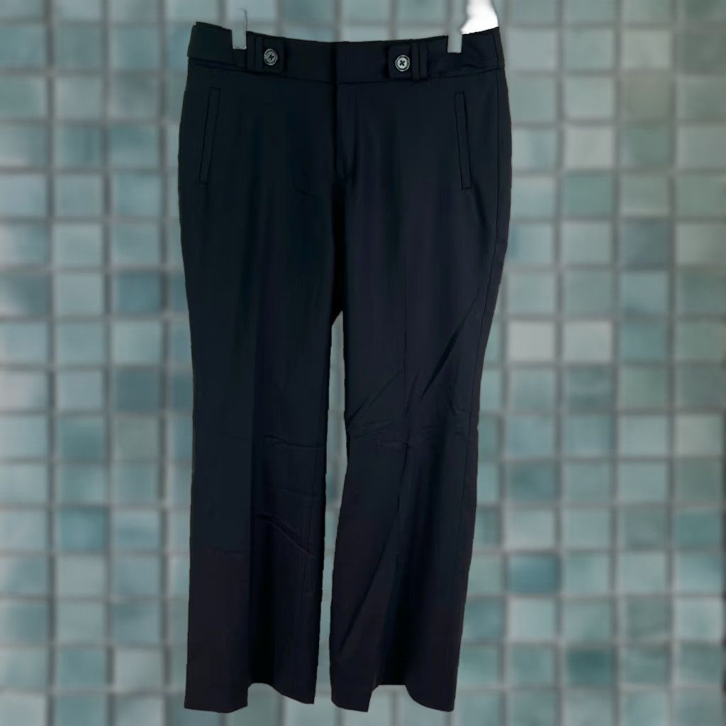 Banana Republic VINTAGE Banana Republic Womens Flared Dress Pants Size 8 Black Wool Lined 32x34 Business Casual Formal Size 30" / US 8 / IT 44 - 1 Thumbnail