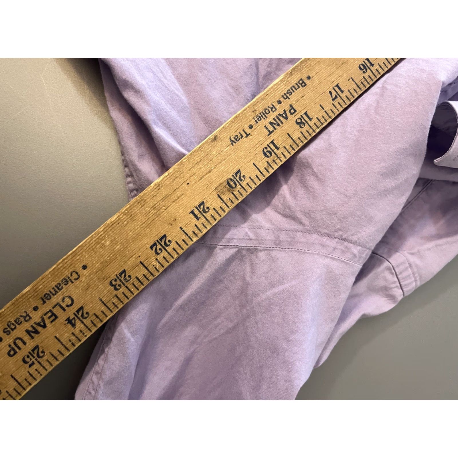 Dolce & Gabbana D&G Dolce&Gabbana Dress Shirt Mens 44/17 Purple Solid 30 in Long Sleeve Button Collar Cotton Logo Showy Colorful 90s Wedding Business Formal Size 46R - 5 Thumbnail