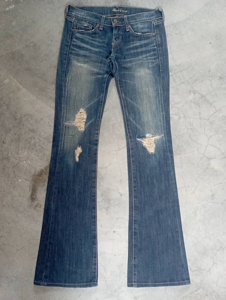 Tornado Mart Flare Jeans Made In Japan Mud Rusty Black By Moussy Bootcut Size 24" / US 00 / IT 34 - 1 Thumbnail