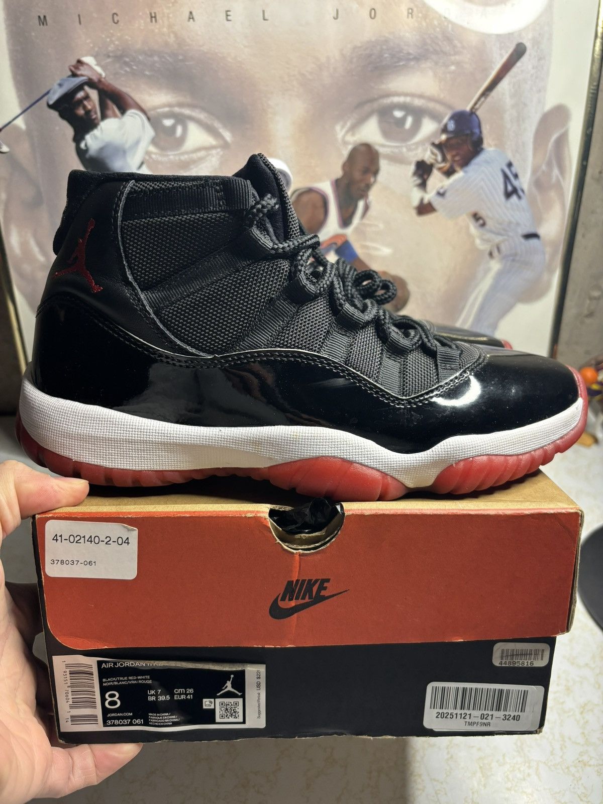 Jordan Brand Air Jordan 11 Bred 2019 Size US 8 / EU 41 - 1 Thumbnail