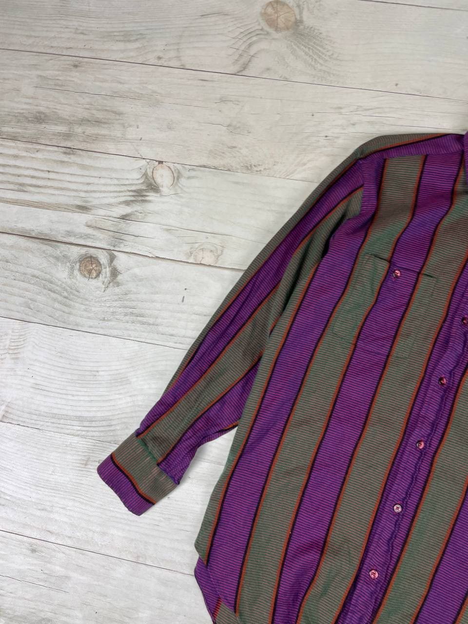 Lanvin Lanvin Silk Wool Striped Shirt Button Up Size US M / EU 48-50 / 2 - 5 Thumbnail