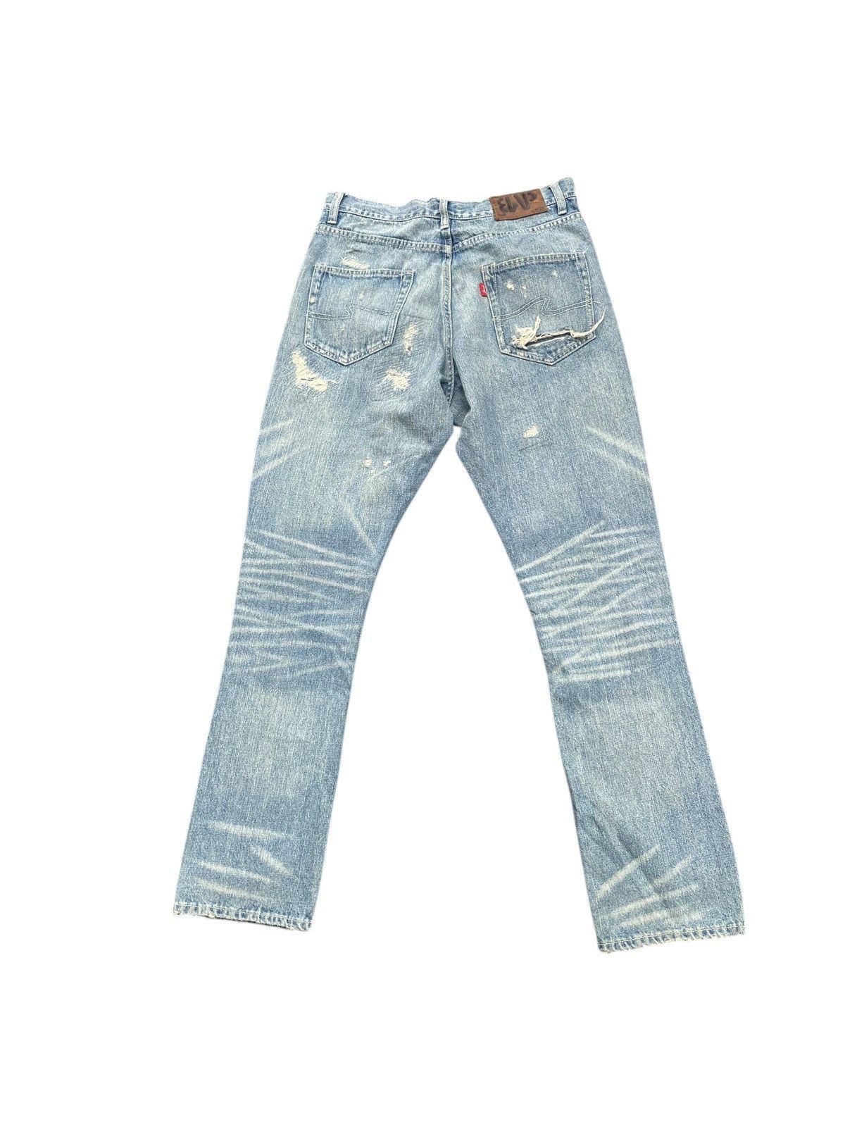 Japanese Brand Bonds & Peace Faded Distresed Jeans Size US 31 - 8 Thumbnail