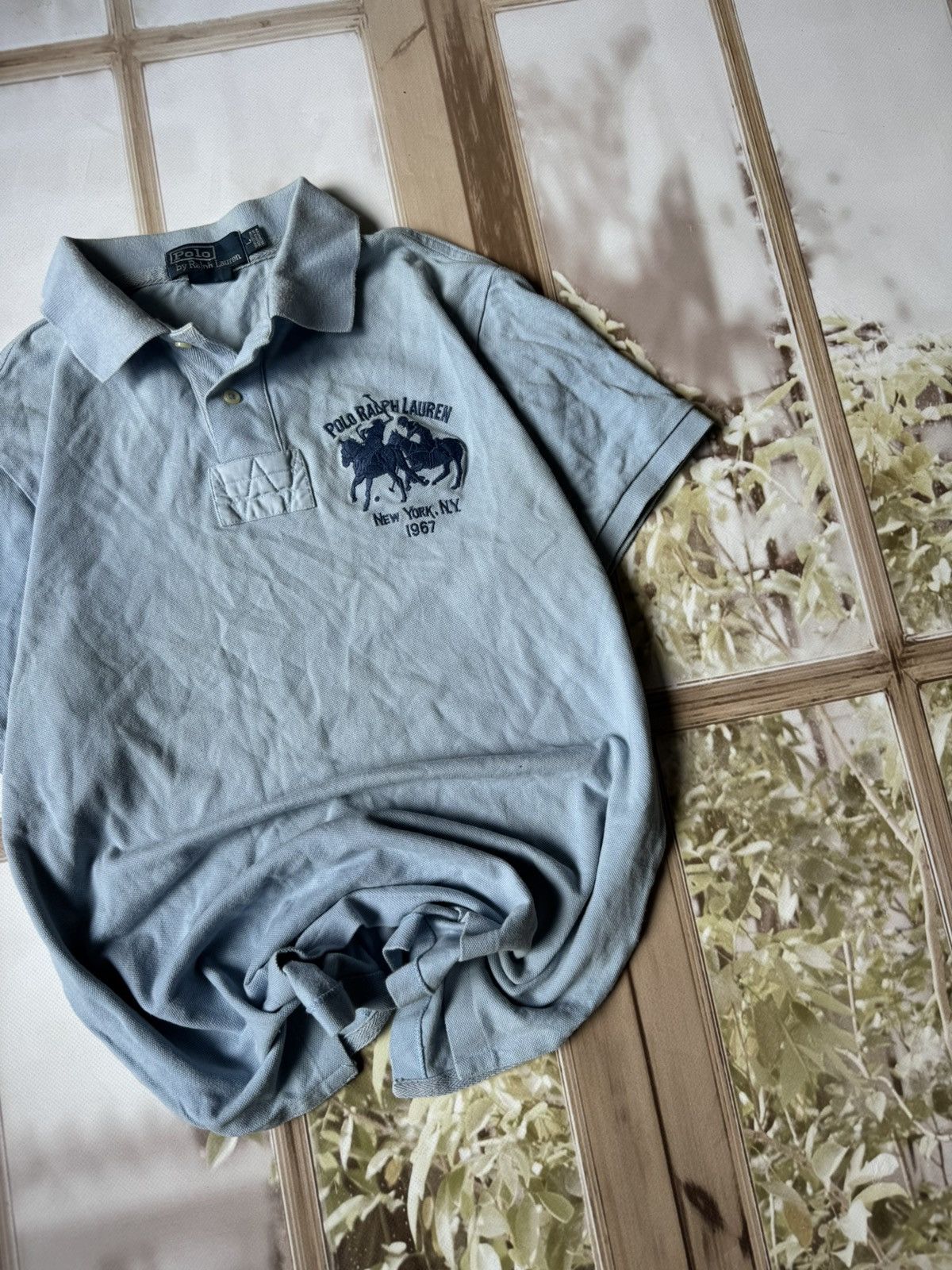 Polo Ralph Lauren Vintage Polo Ralph Lauren "New York 1967 Big Pony Polo Shirt Size US L / EU 52-54 / 3 - 3 Thumbnail