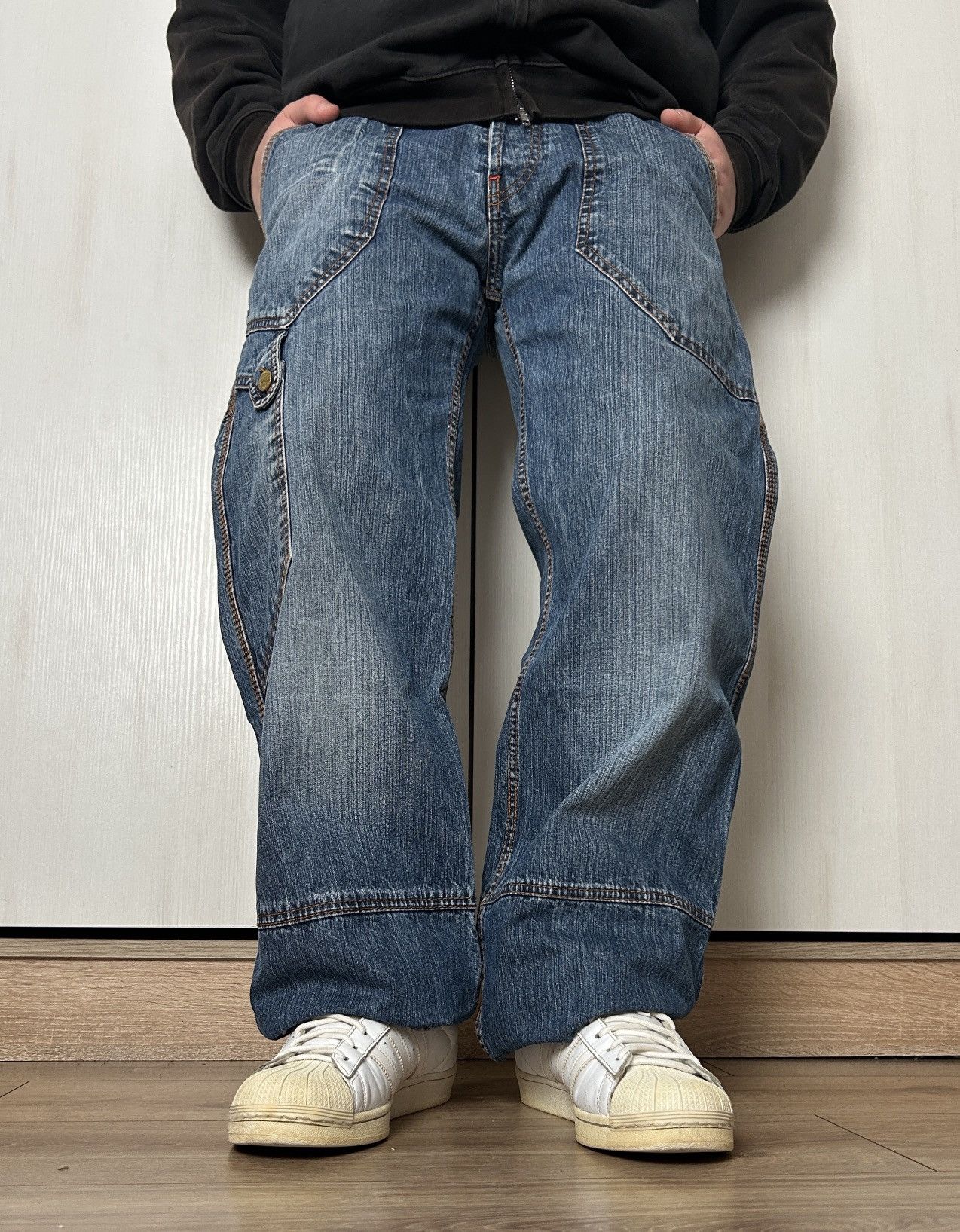 Lonsdale Vintage Lonsdale baggy y2k Jnco style denim size 33 Size US 33 - 1 Thumbnail