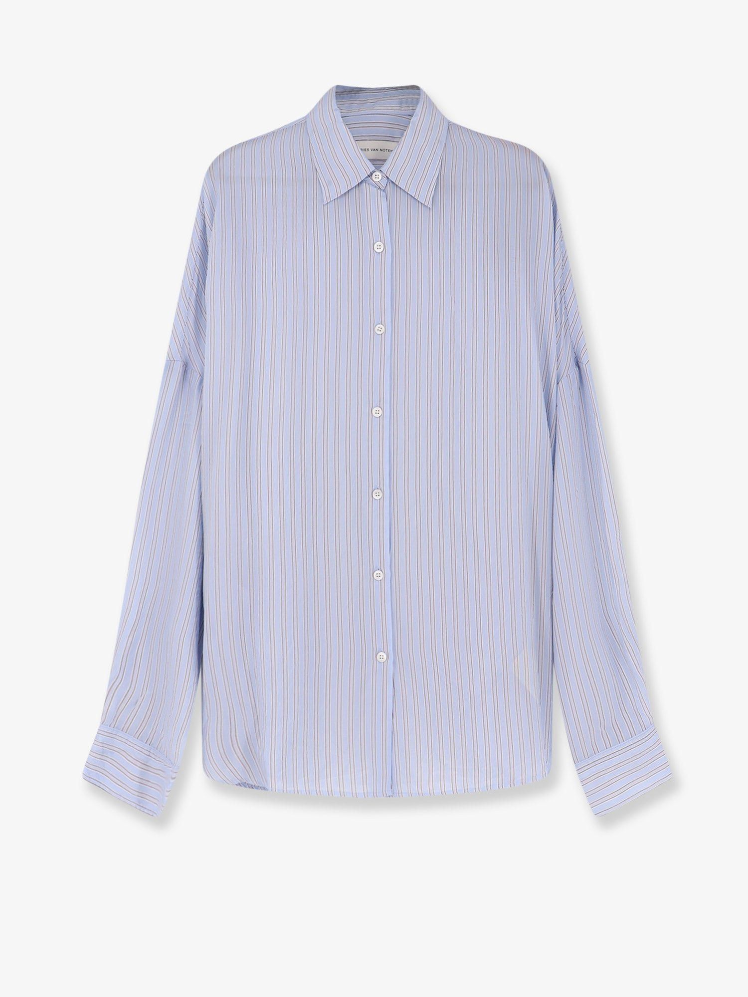 Dries Van Noten Casia Cupro Shirt With Striped Pattern Size XS / US 0-2 / IT 36-38 - 1 Thumbnail