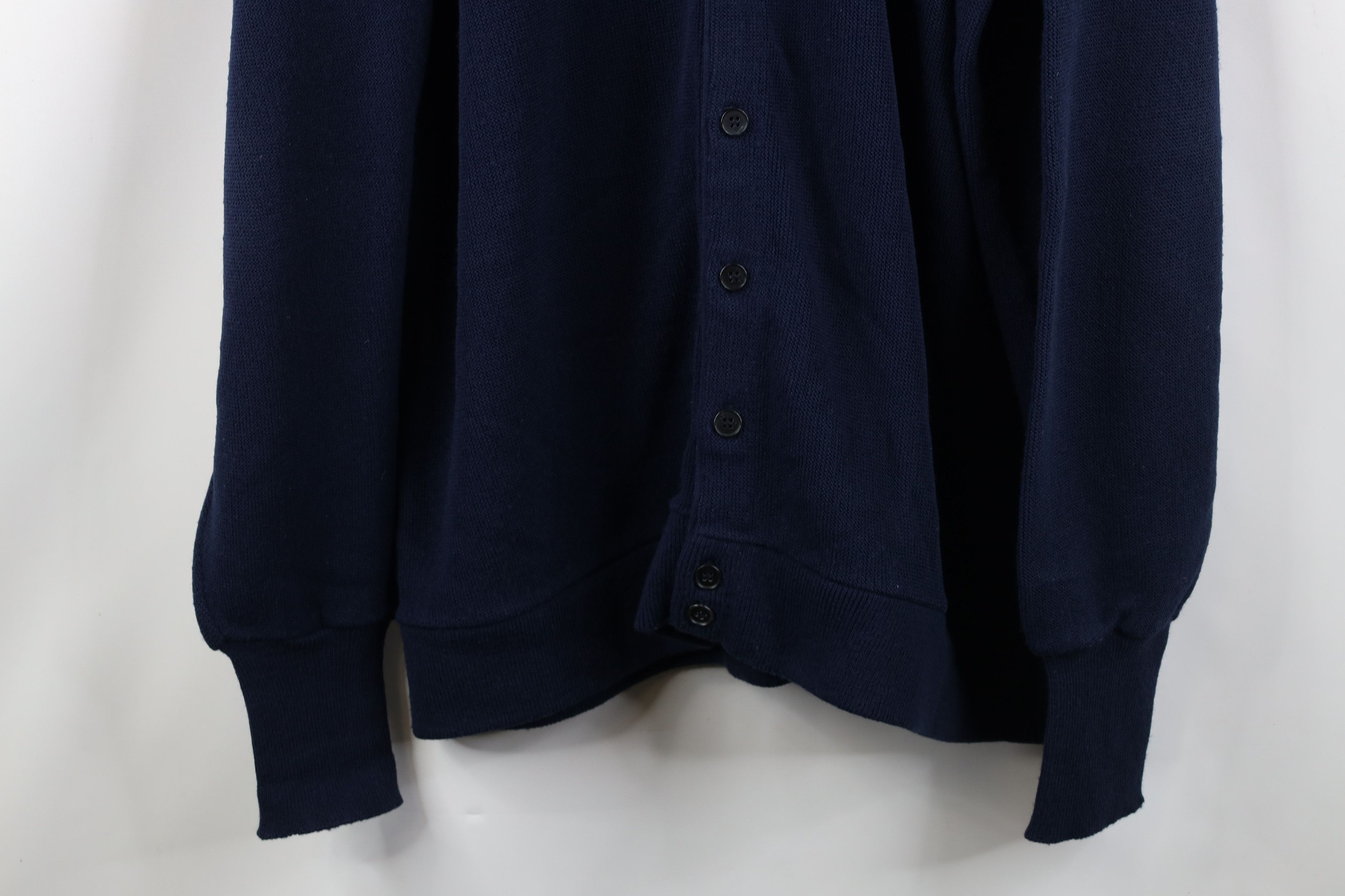 Vintage Vintage 70s Streetwear Cobain Cardigan Sweater Navy Blue Size US XXL / EU 58 / 5 - 3 Thumbnail