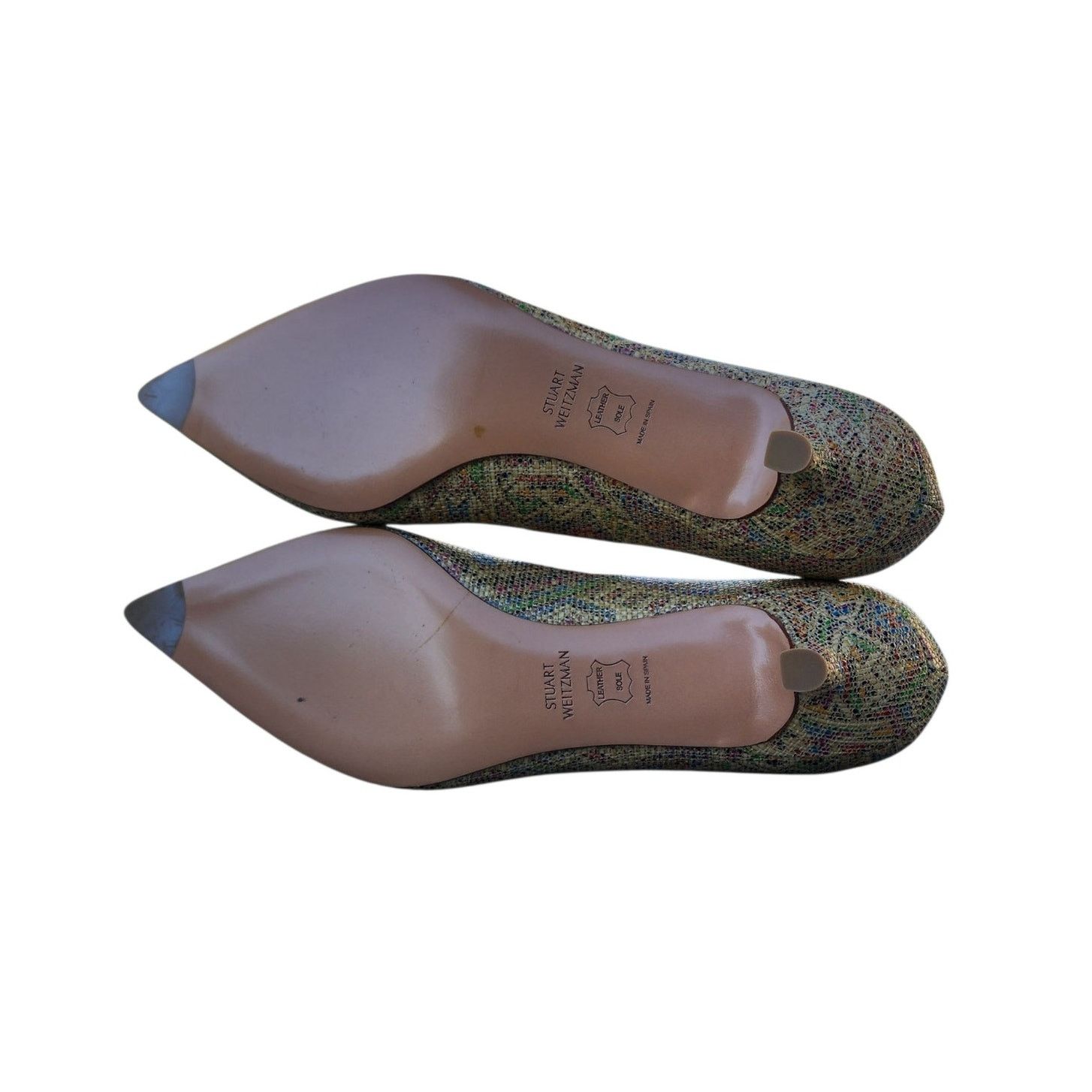Stuart Weitzman Stuart Weitzman Geometric Woven Texture Kitten Heels 7.5 Size US 7.5 / IT 37.5 - 8 Thumbnail