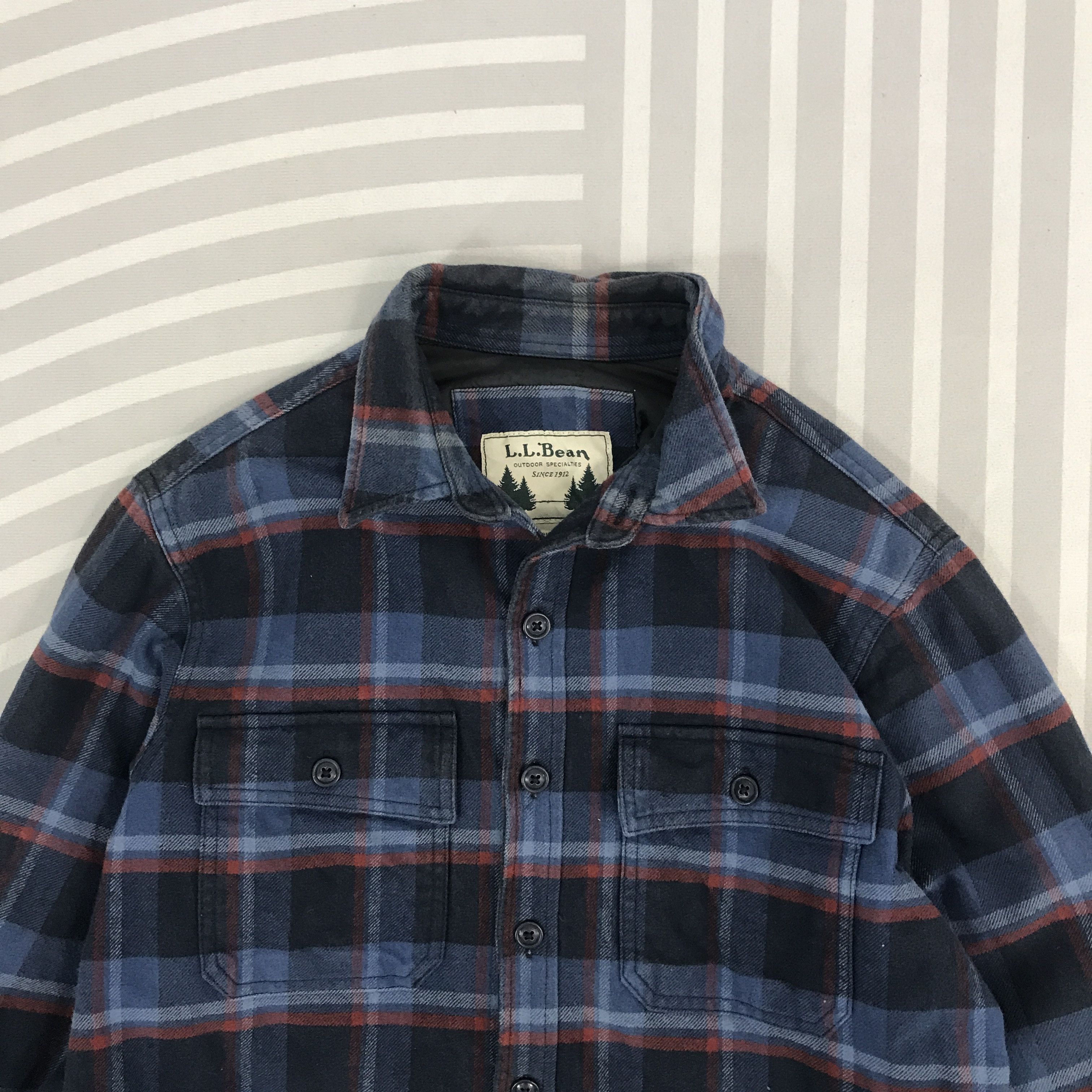 L.L. Bean × Vintage Vintage L.L Bean flannel button Jacket Size US L / EU 52-54 / 3 - 2 Thumbnail