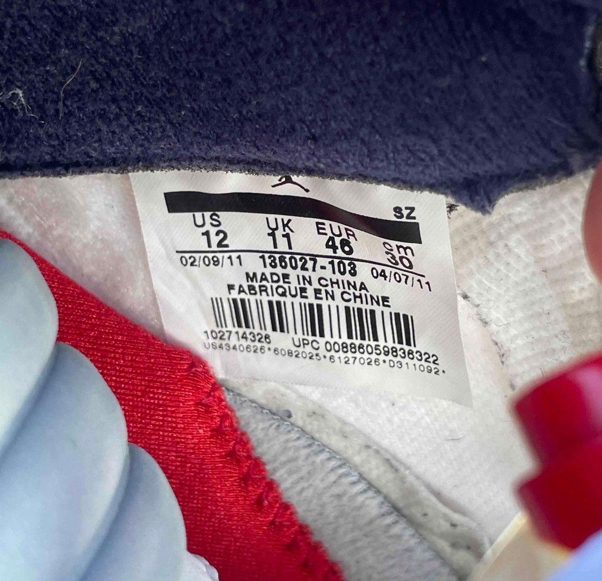Jordan Brand Size 12-Jordan 5 Independence Day 2011 No Box Lightly Worn Size US 12 / EU 45 - 6 Thumbnail