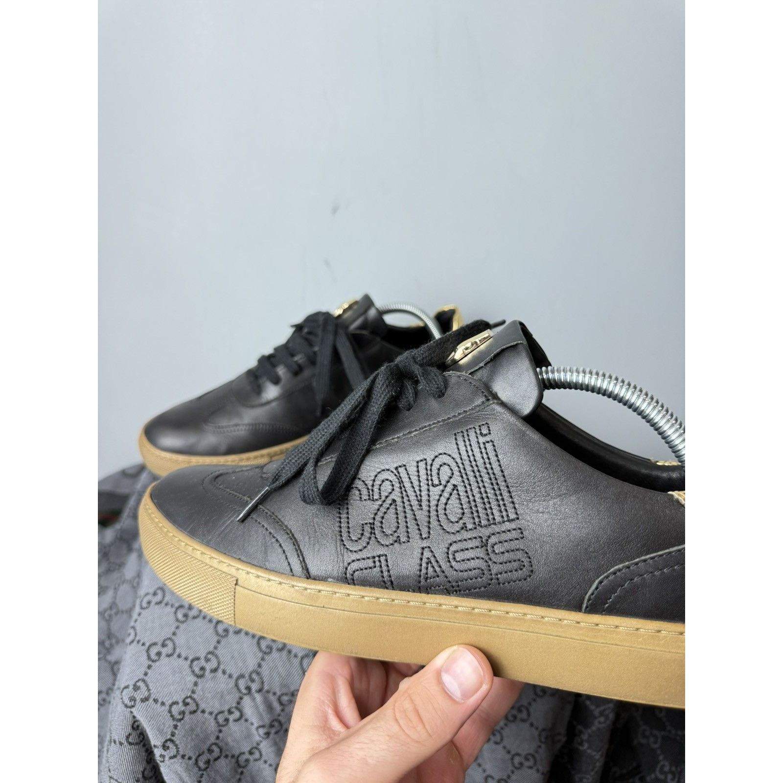 Cavalli Class Roberto Just Cavalli Class Leather Sneakers Luxury Size US 10 / EU 43 - 3 Thumbnail