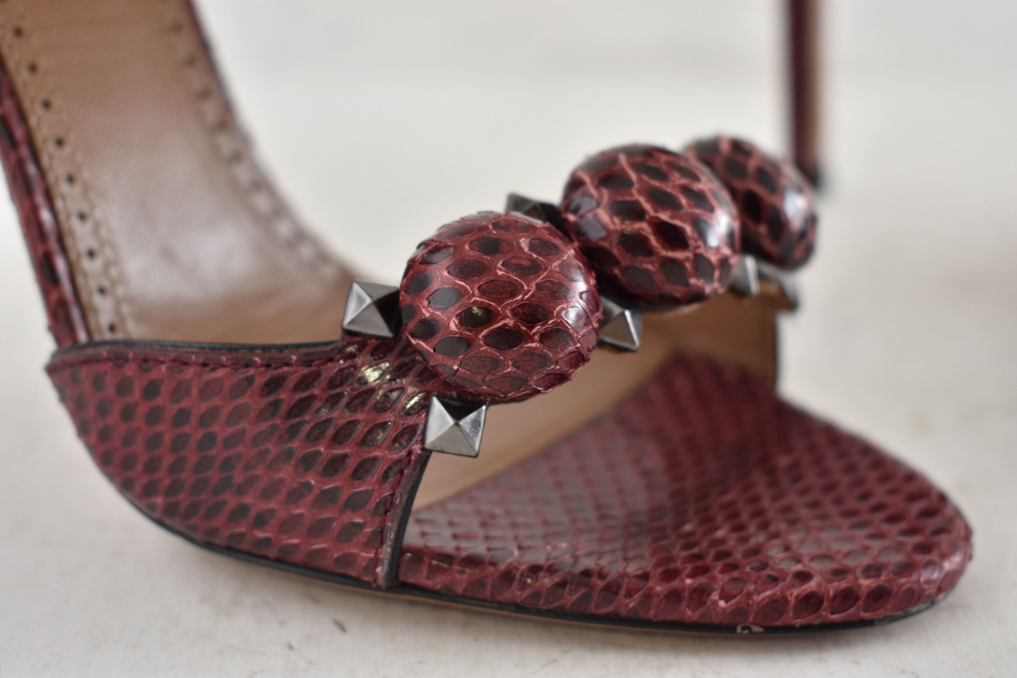 Alaia Alaia Bombe 110m Snakeskin Ankle Strap Sandal Heel Pump 36.5 Size US 6.5 / IT 36.5 - 5 Thumbnail