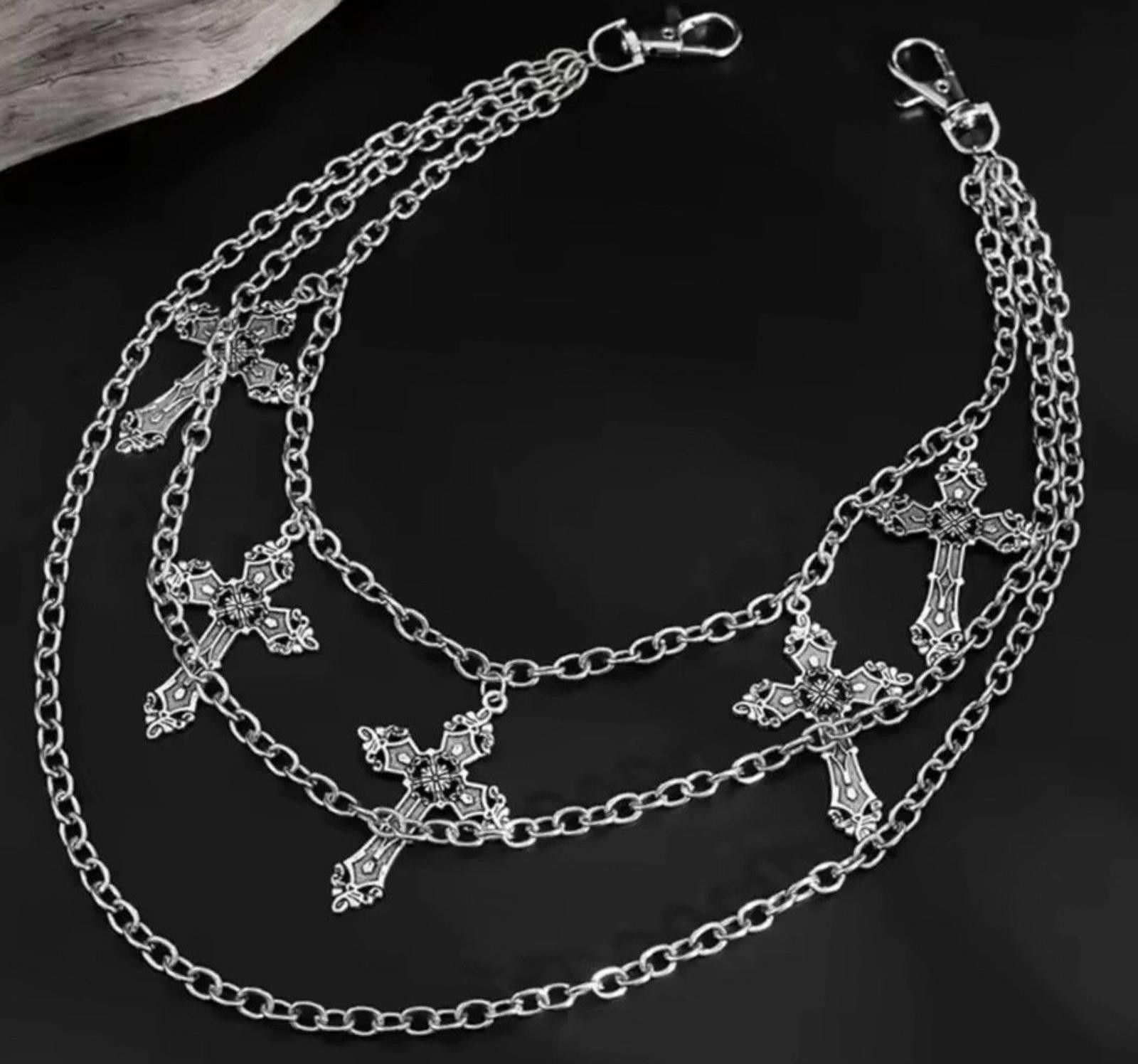 Other Five Crosses Chain Wallet Size ONE SIZE - 4 Thumbnail