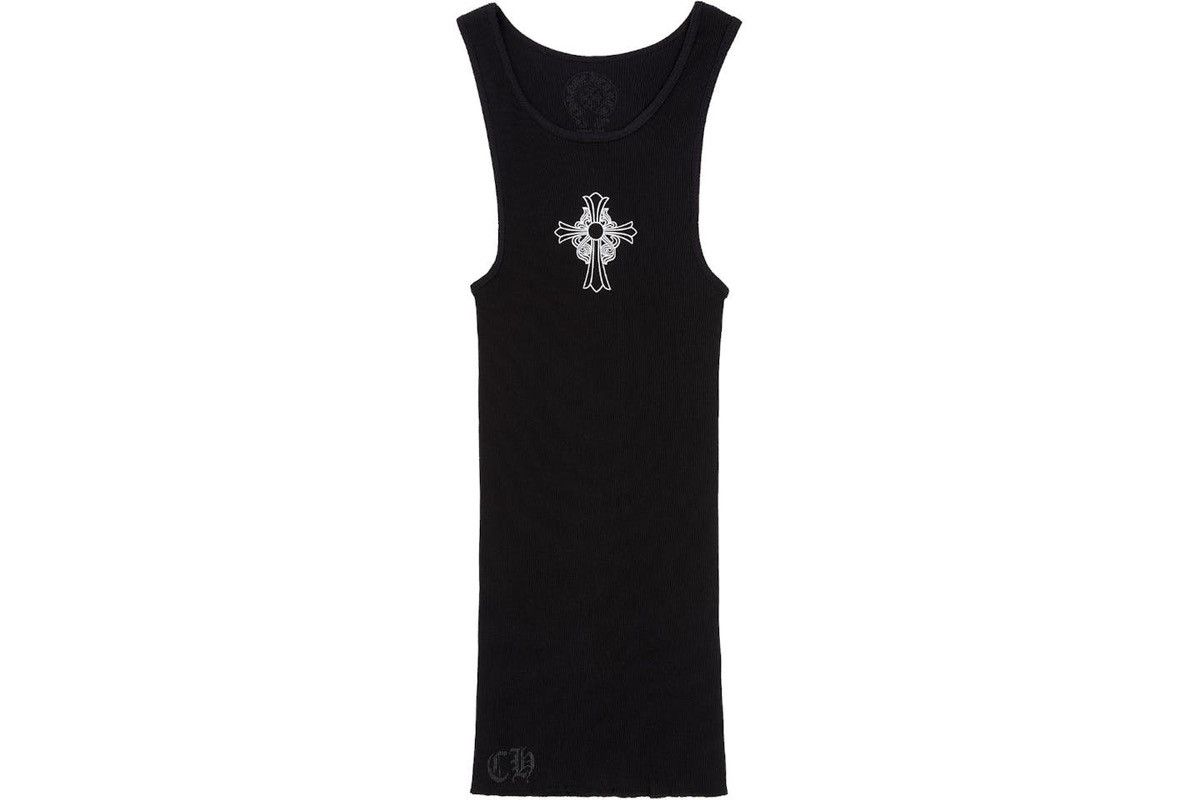 Chrome Hearts Black Cross Rib Tank Top