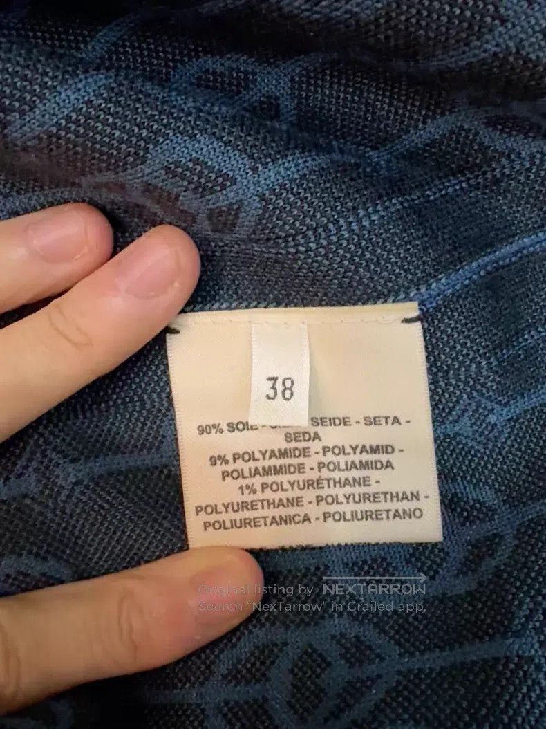 Hermes Hermes Blue knitted dress, made in Italy. 90% real silk Size XS / US 0-2 / IT 36-38 - 3 Thumbnail