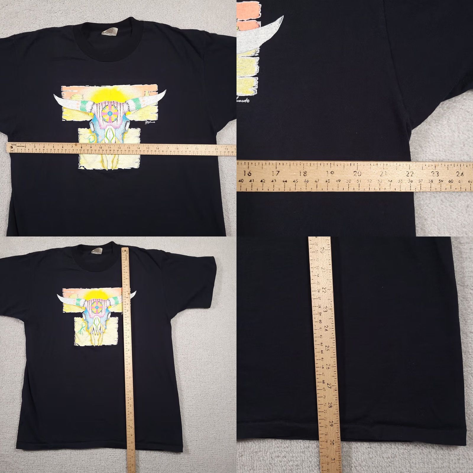 Vintage VINTAGE Hazelwood Team Premo Mexico Steer Skull Graphic T Shirt Mens XL USA Size US XL / EU 56 / 4 - 8 Thumbnail
