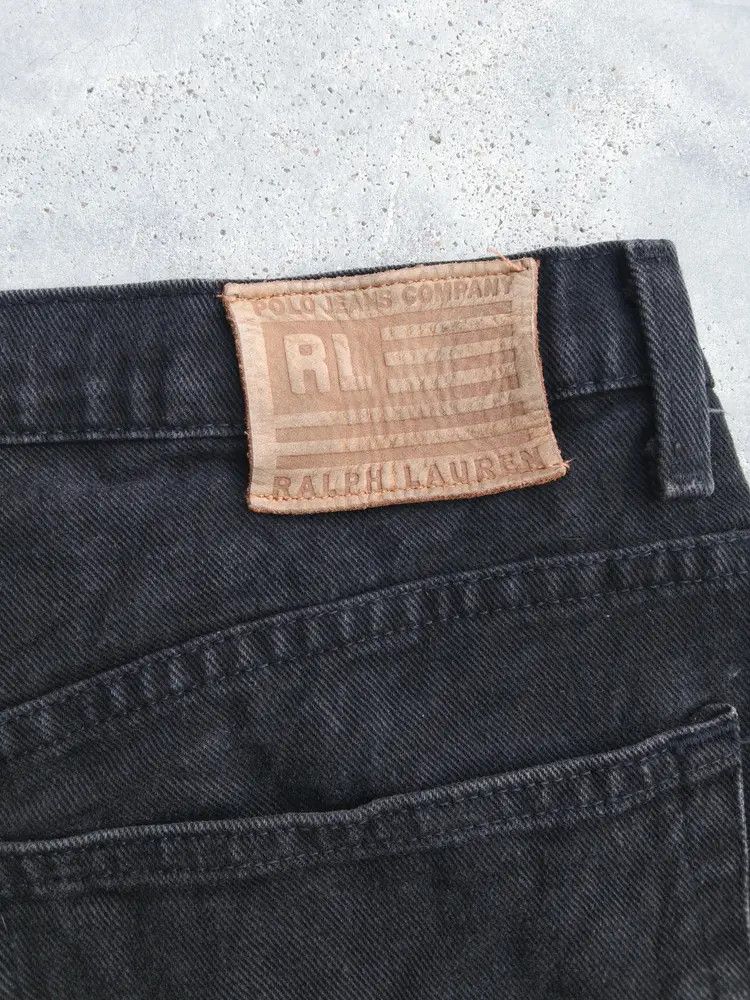Polo Ralph Lauren Vintage Polo Ralph Lauren Black Loose Baggy Jeans Size US 34 / EU 50 - 4 Thumbnail