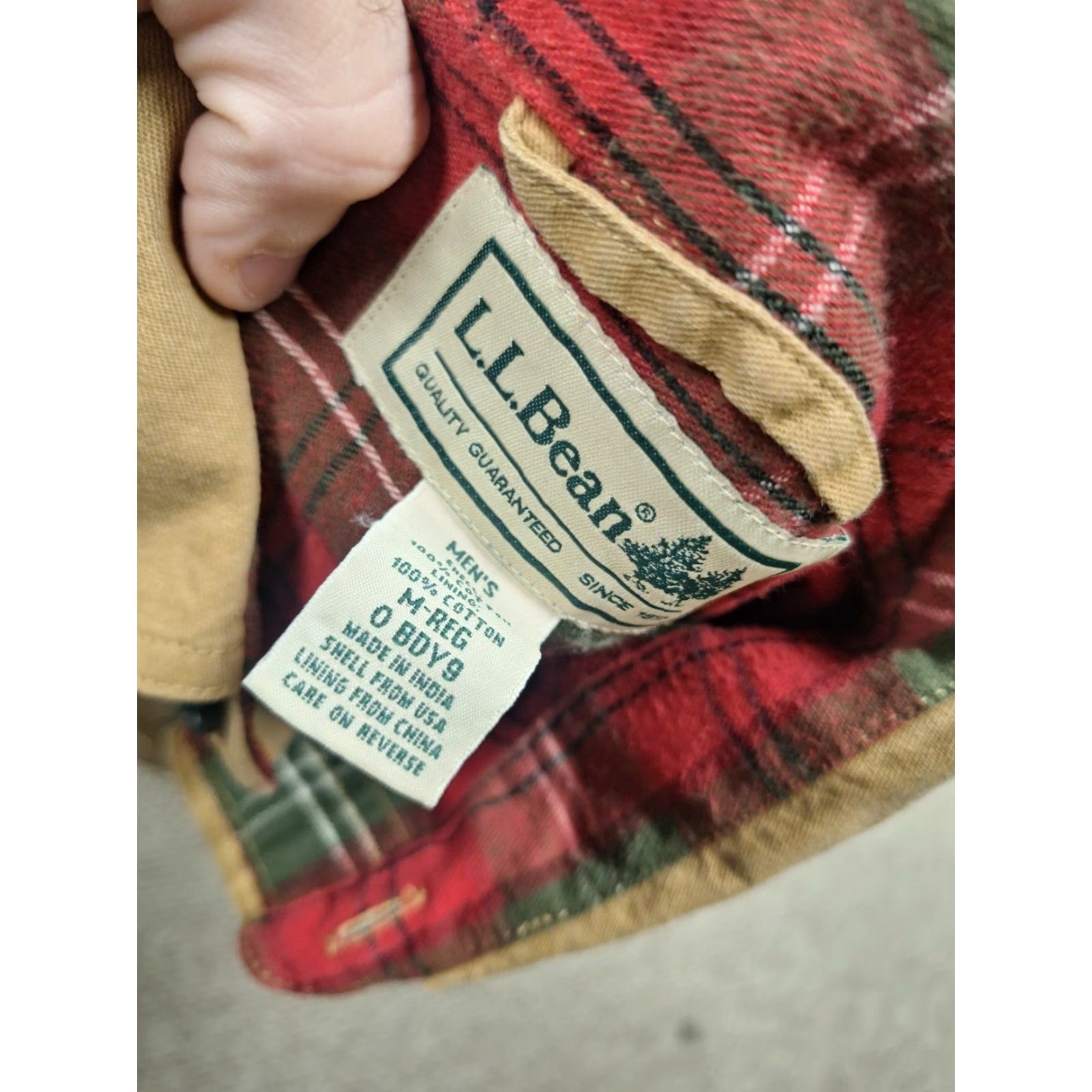 Vintage VINTAGE L.L.Bean Shirt Jacket Shacket M Button Tan Flannel Lined Cotton Twill Beige Canvas Workwear Mens Size US M / EU 48-50 / 2 - 3 Thumbnail