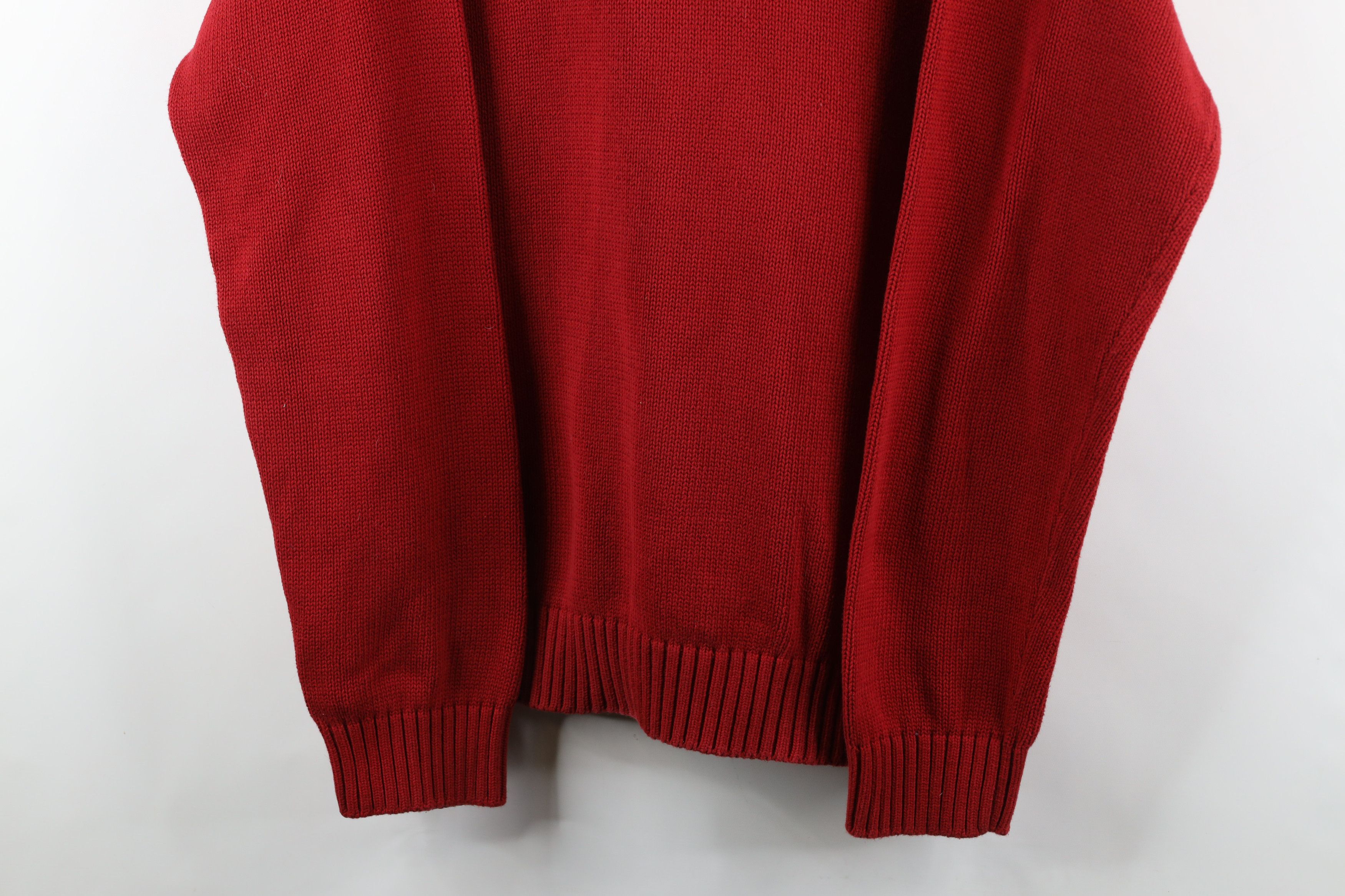 Tommy Hilfiger Vintage 90s Tommy Hilfiger Heavyweight Knit Sweater Red Size US L / EU 52-54 / 3 - 3 Thumbnail