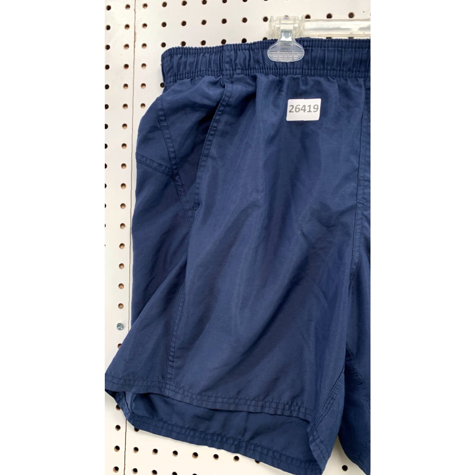 Nike Vintage Nike Shorts Navy Blue White Emrborider Spell Out Swoosh Mens 2XL 37x7 Size US 39 - 3 Thumbnail