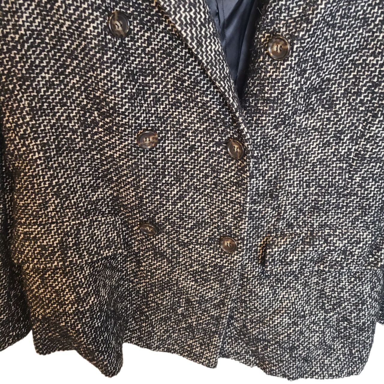 Robert Talbott Talbots Womens Wool Tweed Blazer Sz 14 Classic Dark Academia Size XL / US 12-14 / IT 48-50 - 4 Thumbnail