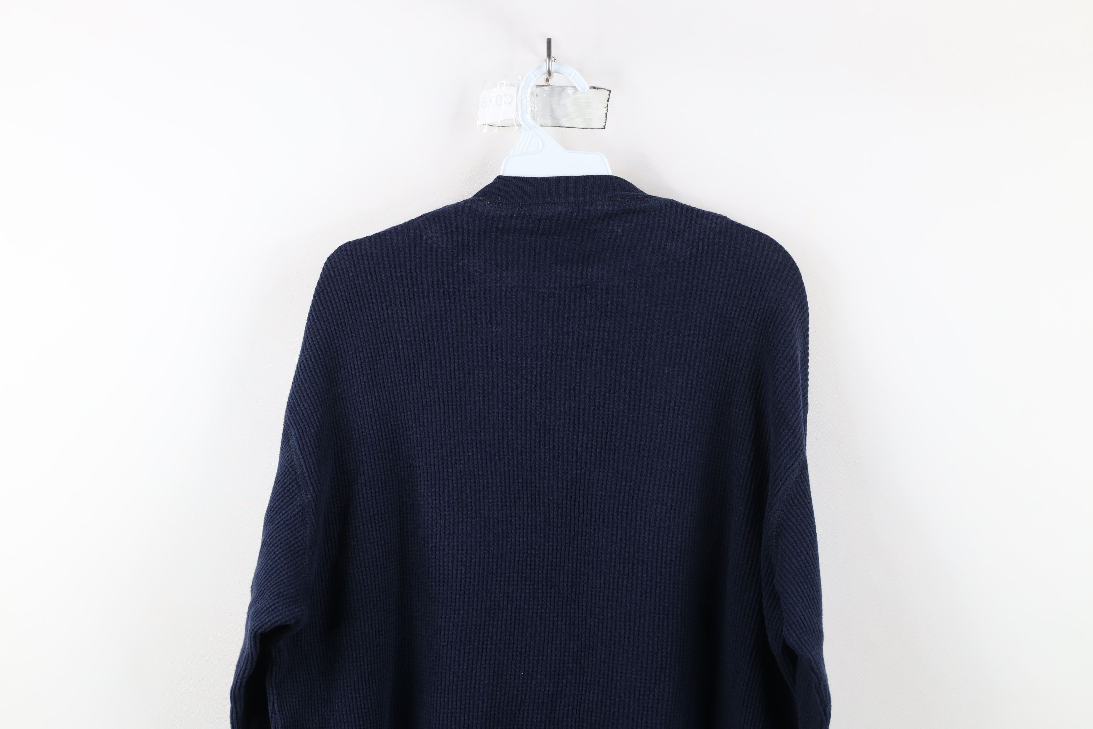 Vintage Vintage 90s Streetwear Thermal Waffle Knit Henley T-Shirt Size US M / EU 48-50 / 2 - 11 Thumbnail