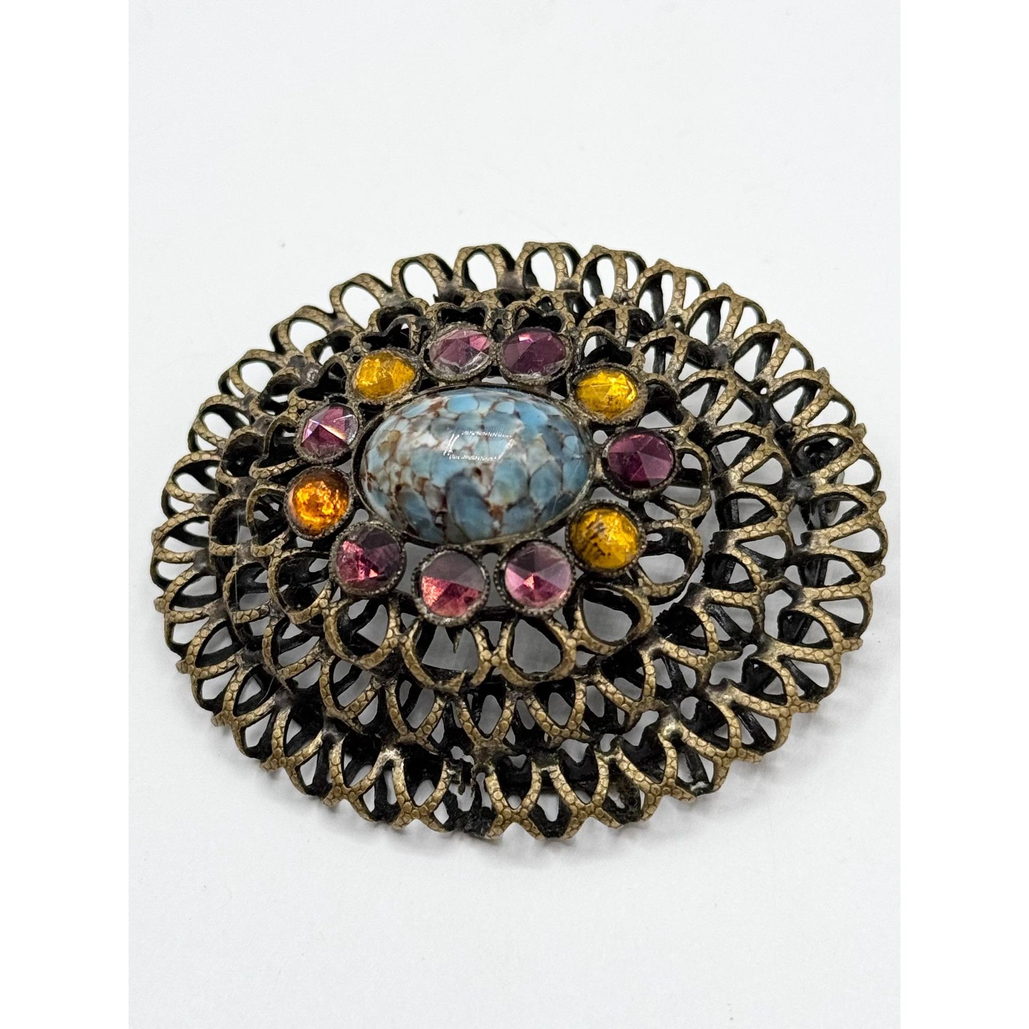 Vintage Vintage Estate Kandell & Marcus Layered Deco Brooch Pin Size ONE SIZE - 2 Thumbnail
