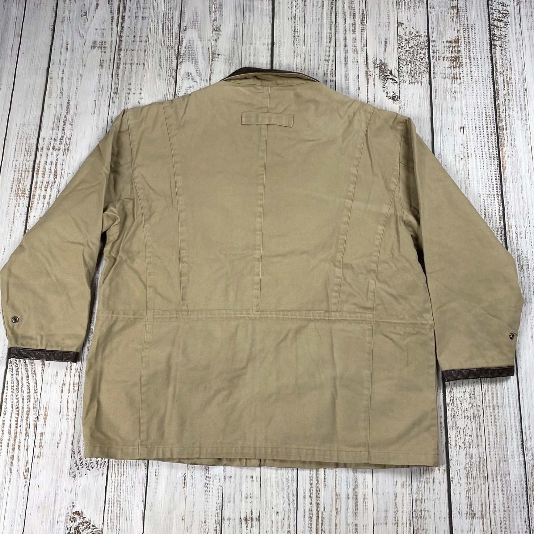 Vintage VINTAGE AMERICAN ACCESSORIES DUCK CANVAS CHORE COAT JACKET MENS XL BEIGE WORK BARN COAT Size US XL / EU 56 / 4 - 8 Thumbnail