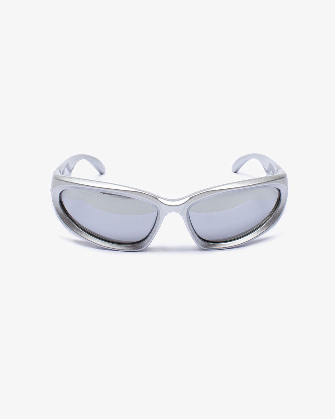 Balenciaga BALENCIAGA SILVER SWIFT OVAL SUNGLASSES Size ONE SIZE - 1 Thumbnail