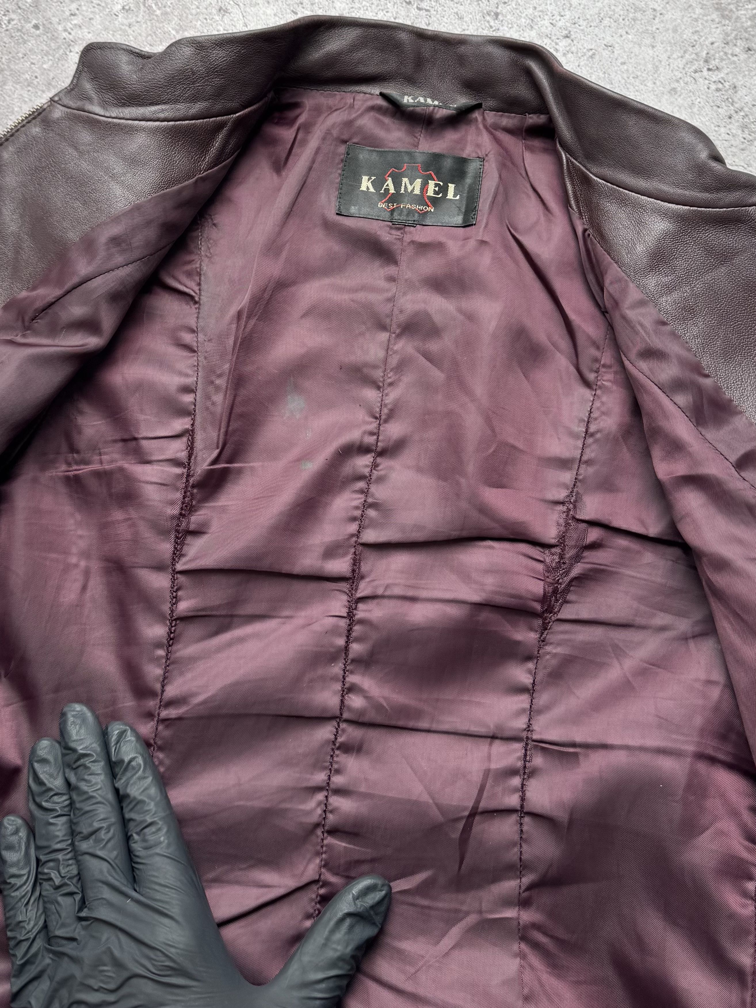 Vintage Vintage Cropped Leather Jacket C5(V402) Size S / US 4 / IT 40 - 11 Thumbnail