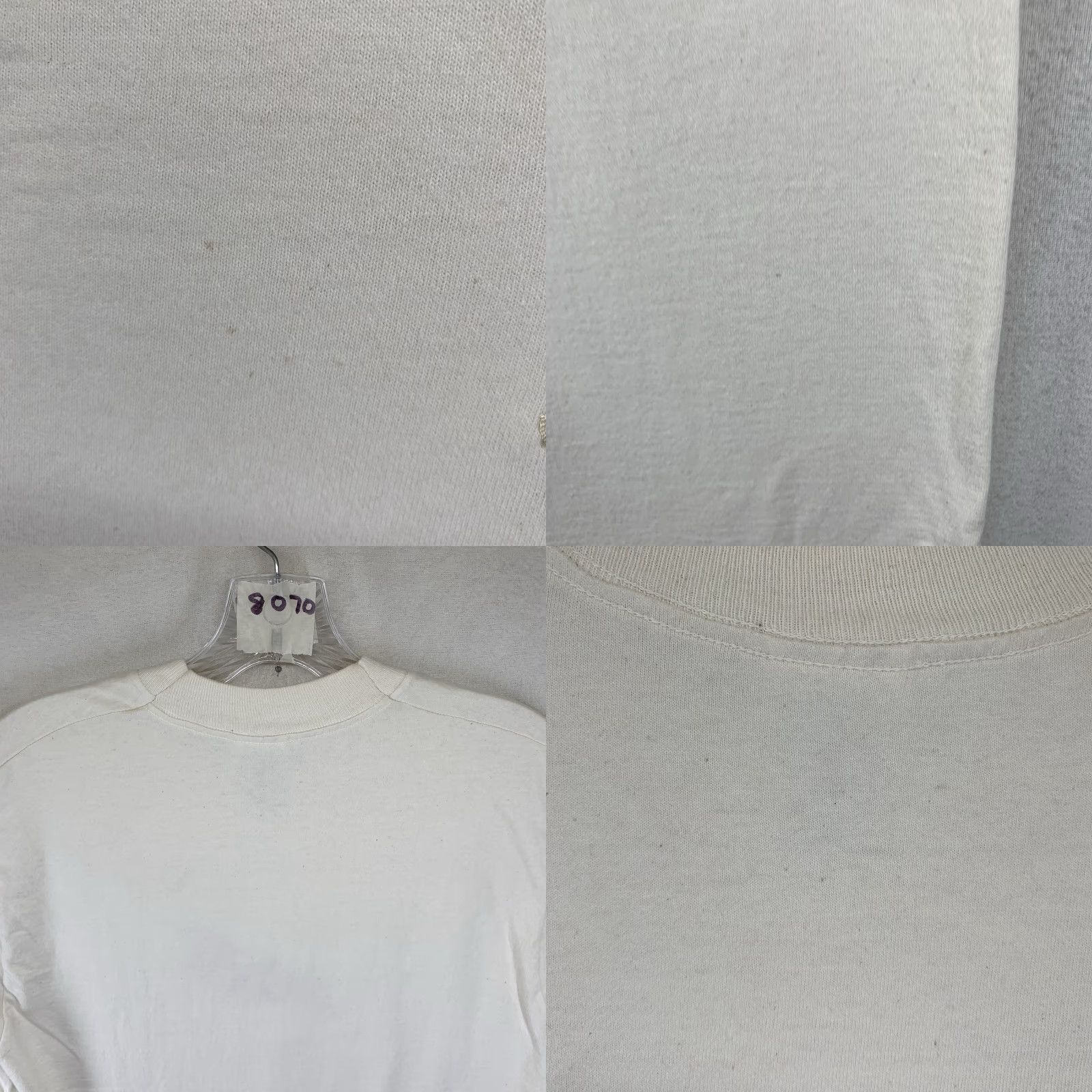 Fruit Of The Loom VINTAGE Fruit of the Loom T-Shirt Adult Medium Floral Embroidered Crew Neck Unisex 90s Travel Ivory Size US M / EU 48-50 / 2 - 8 Thumbnail