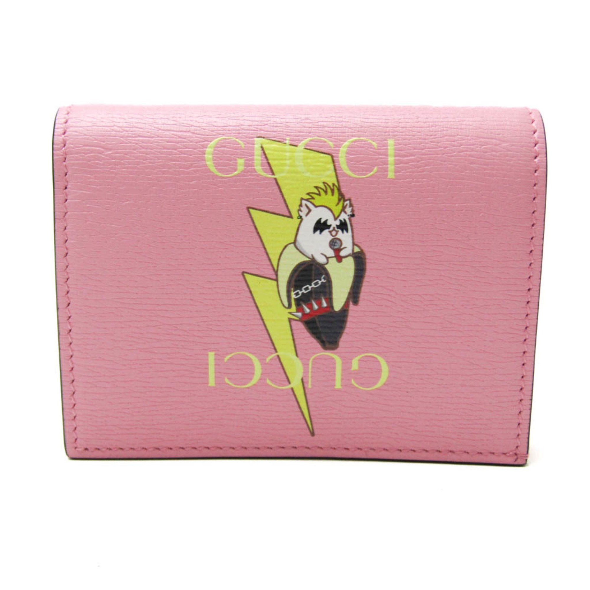 Gucci Gucci Bananya 701009 Women's Leather Wallet (bi-fold) Multi-color,Pink Size ONE SIZE - 1 Thumbnail
