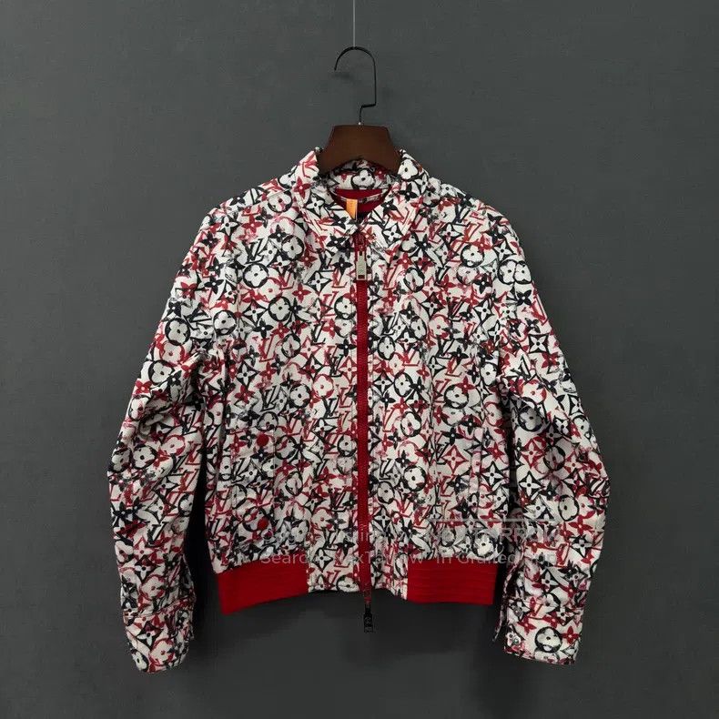 Louis Vuitton Old flower full print color matching red and
