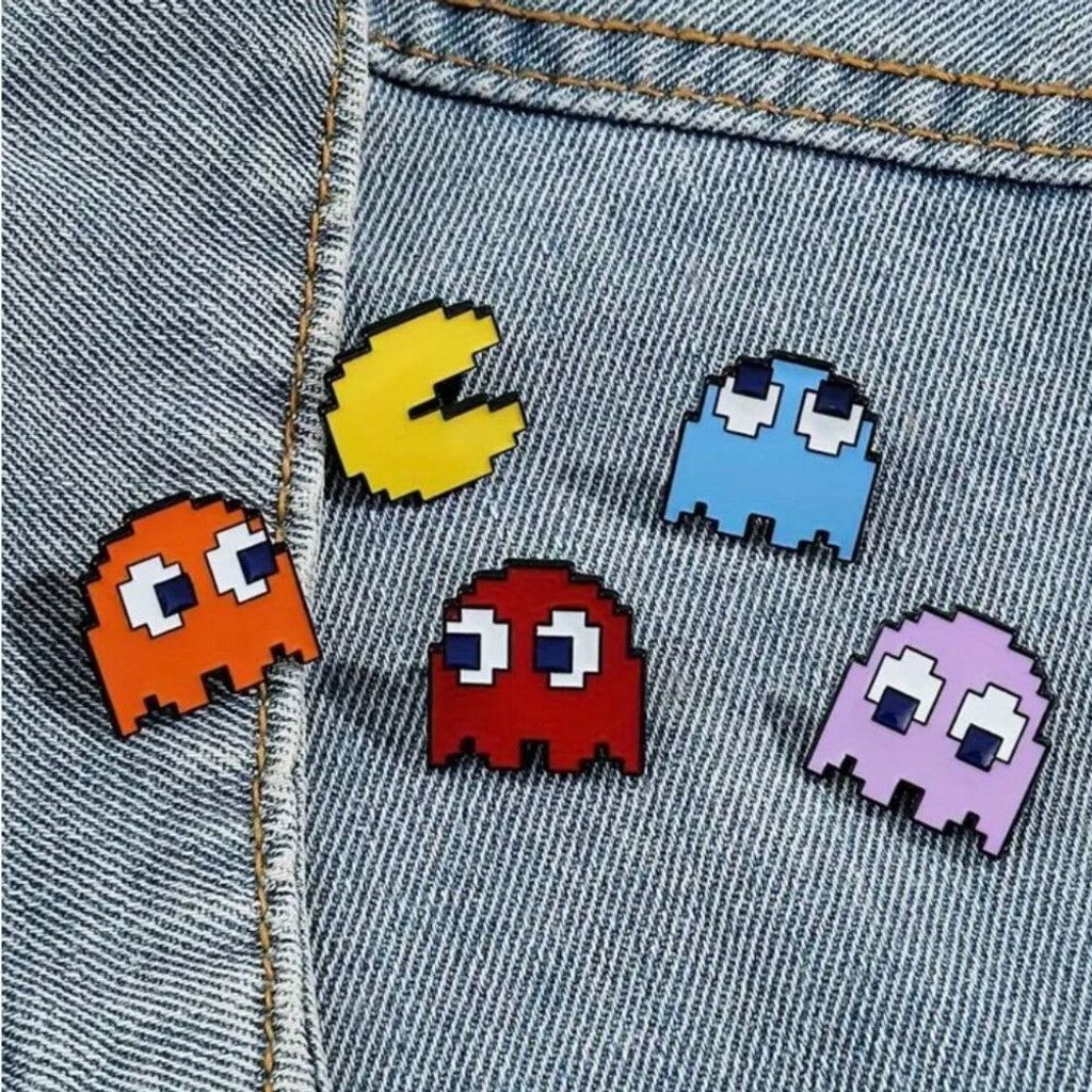 Other Set Of 5 Vintage Style Pac Man Pins Size ONE SIZE - 8 Thumbnail