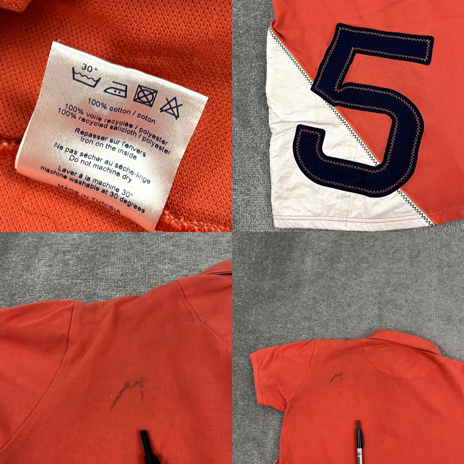 Vintage VINTAGE 727 SAILBAGS FRANCE Polo Shirt Adult 2XL Orange Nautical Yachting Sail Shirt Womens 2007 Size XXL / US 16-18 / IT 52-54 - 8 Thumbnail