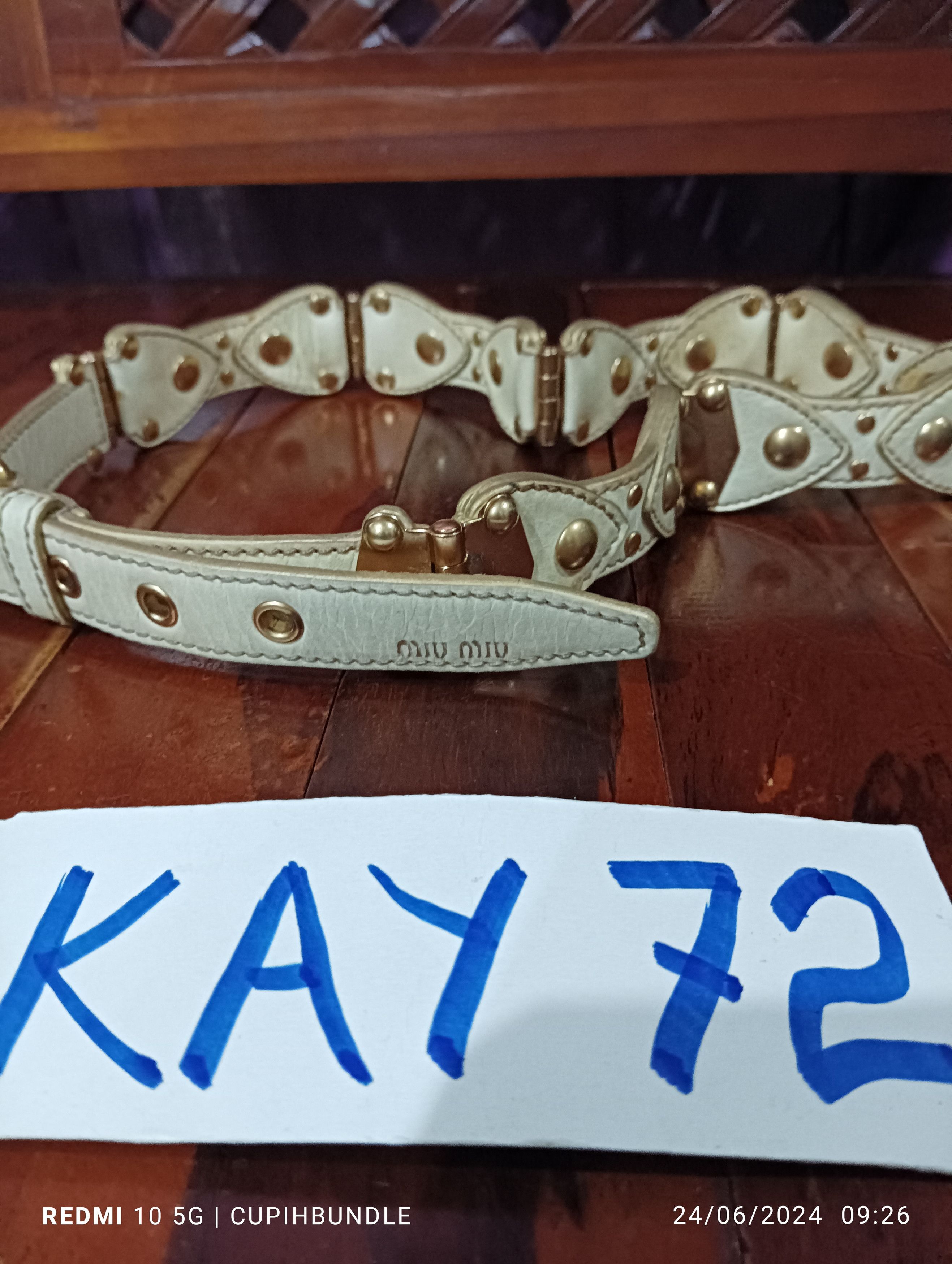 Miu Miu MIU MIU LEATHER BUCKLE BELT Size ONE SIZE - 4 Thumbnail