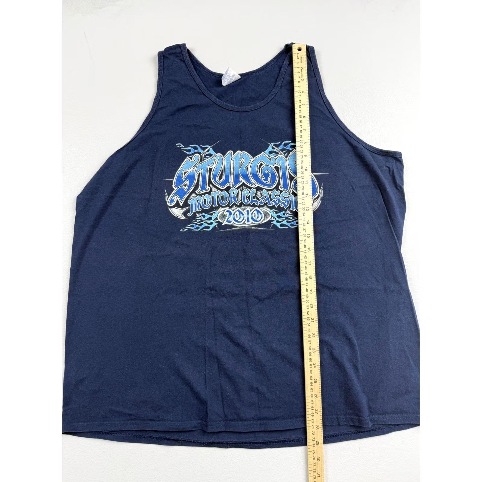 Gildan Gildan Shirt Mens 2XL Blue Sturgis Motor Classic 2010 Sleeveless Tank Tee Biker Size US XXL / EU 58 / 5 - 5 Thumbnail