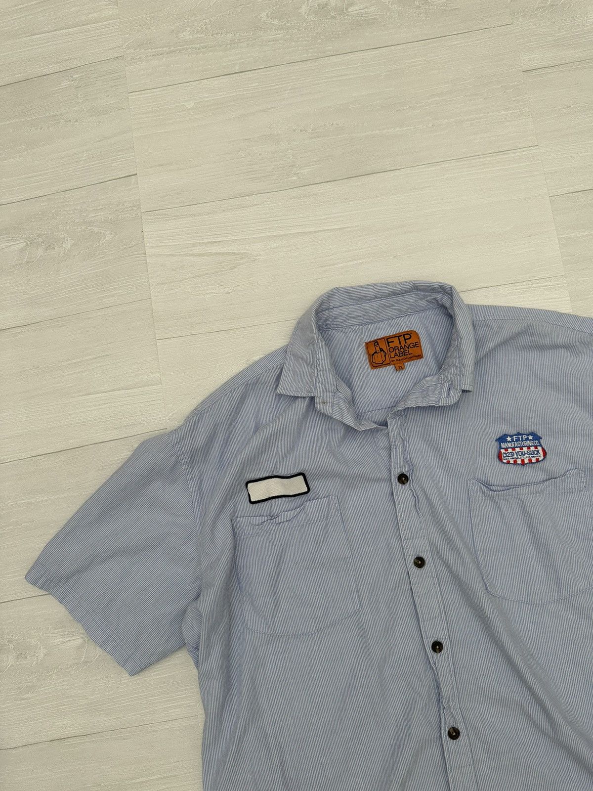 Fuck The Population Fuck The Population " You Suck " Striped Short Sleeve Button Size US XXL / EU 58 / 5 - 2 Thumbnail