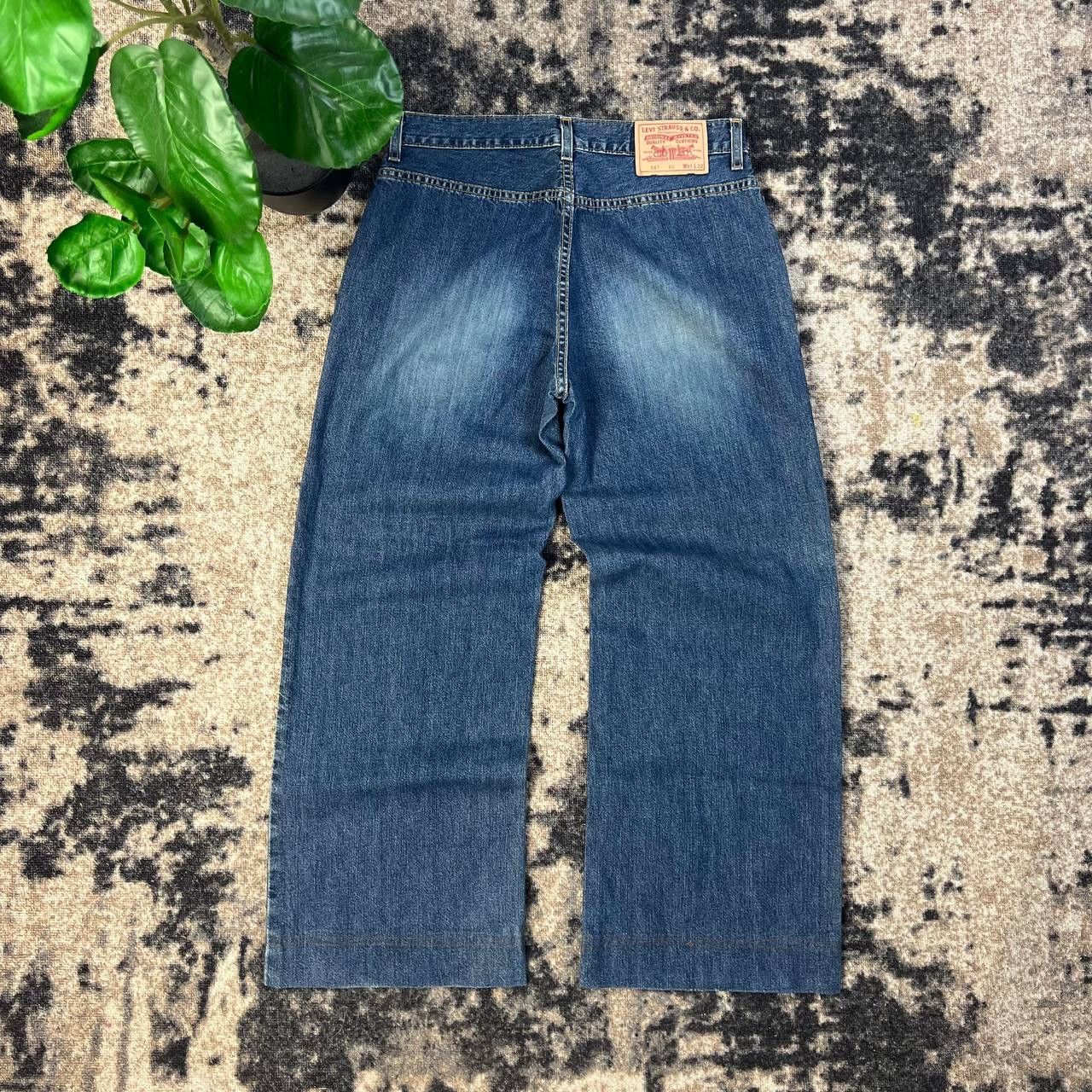 Levi's 587 Levis Vintage Y2K Rare Without Pockets Baggy Denim Jeans Size US 31 - 1 Thumbnail