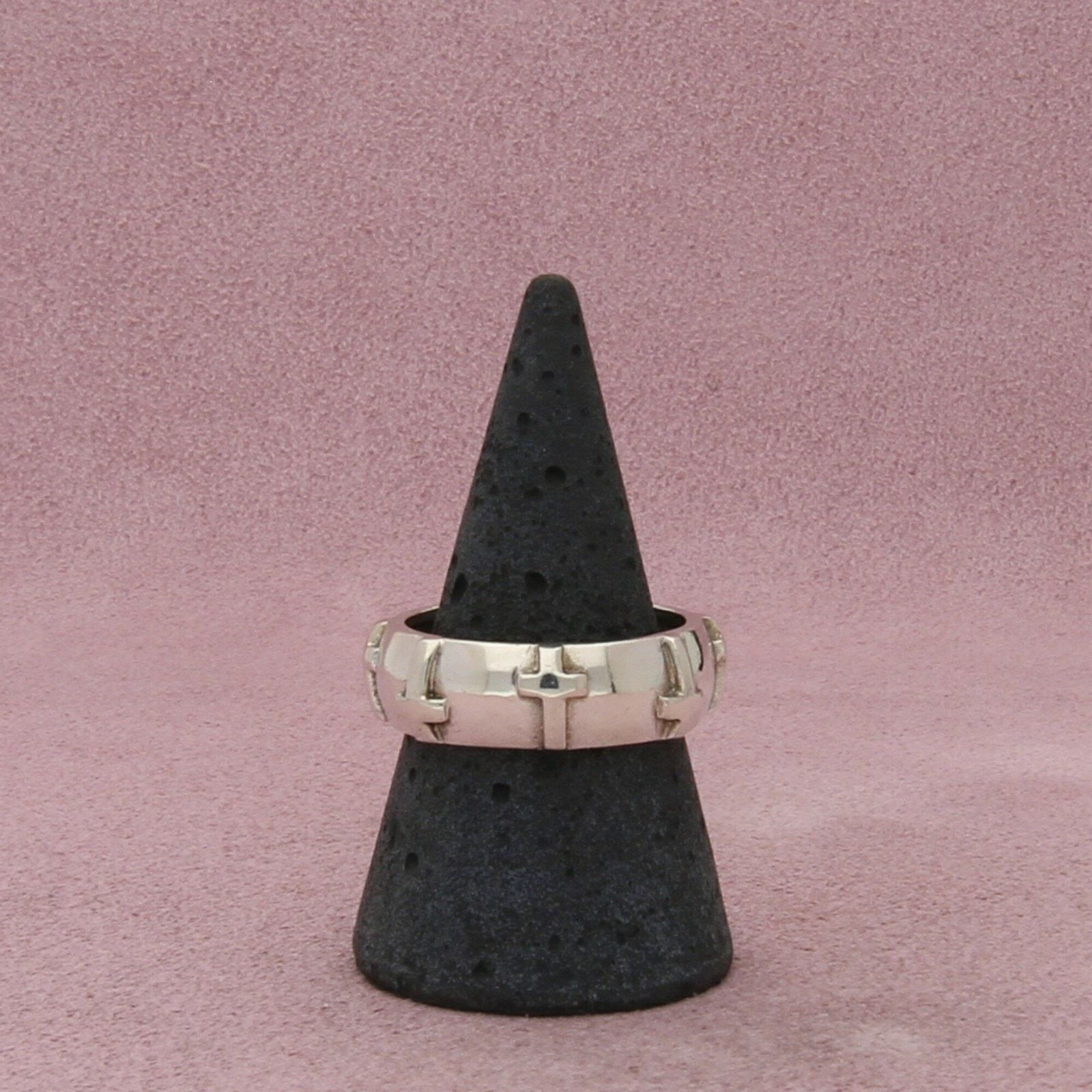 Sterling Silver sterling silver crosses band ring size 10 Size ONE SIZE - 3 Thumbnail