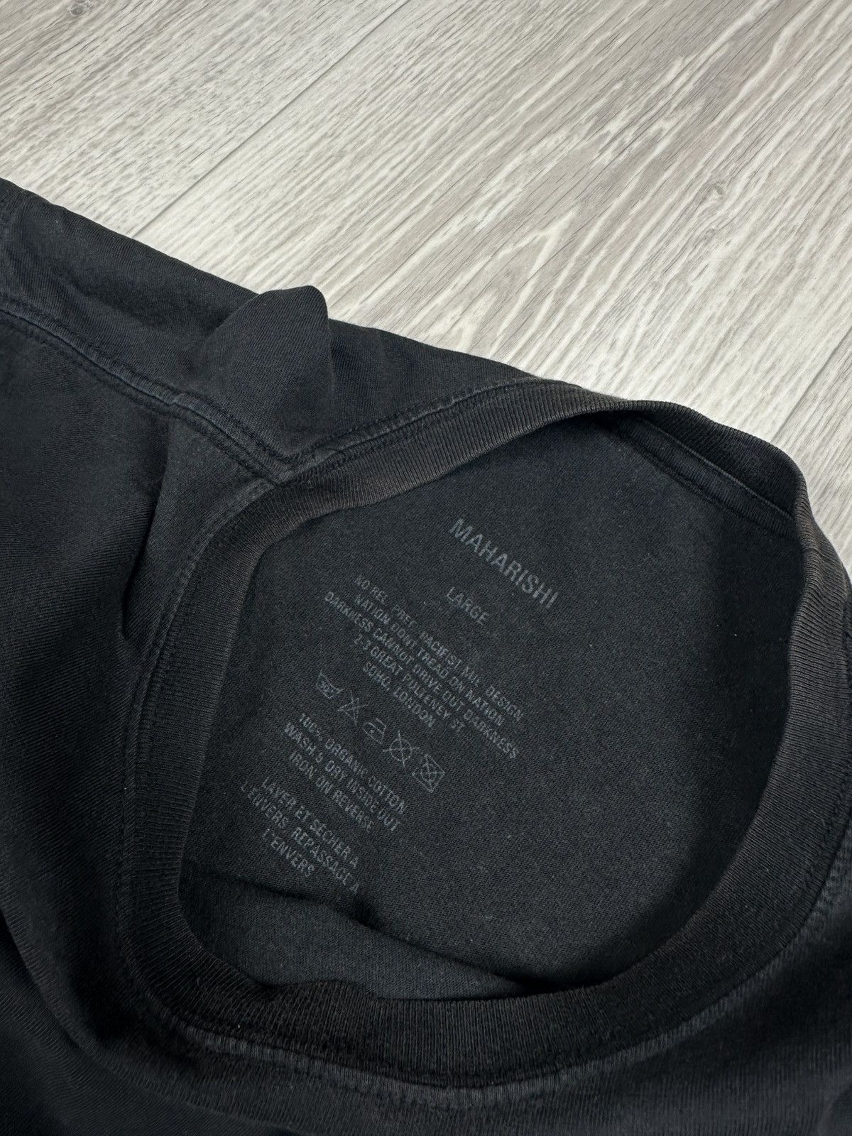 Japanese Brand × Maharishi Maharishi T-Shirt Japan Print Size L Washed Black Size US L / EU 52-54 / 3 - 6 Thumbnail
