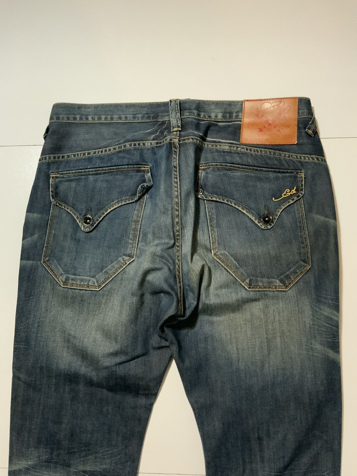 Ed Hardy Y2K Ed Hardy Audigier 2009 Button Fly Baggy Denim Jeans Size US 38 / EU 54 - 10 Thumbnail