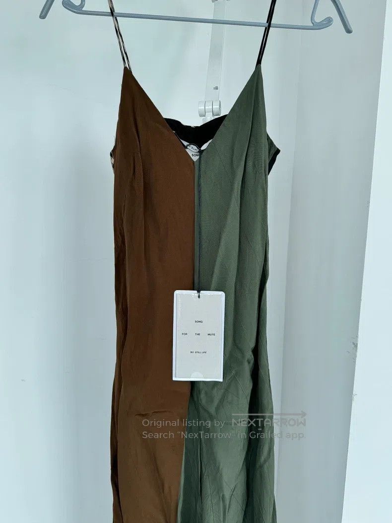 Song For The Mute Song For The Mute Silk camisole long dress with pieced des Size XS / US 0-2 / IT 36-38 - 2 Thumbnail