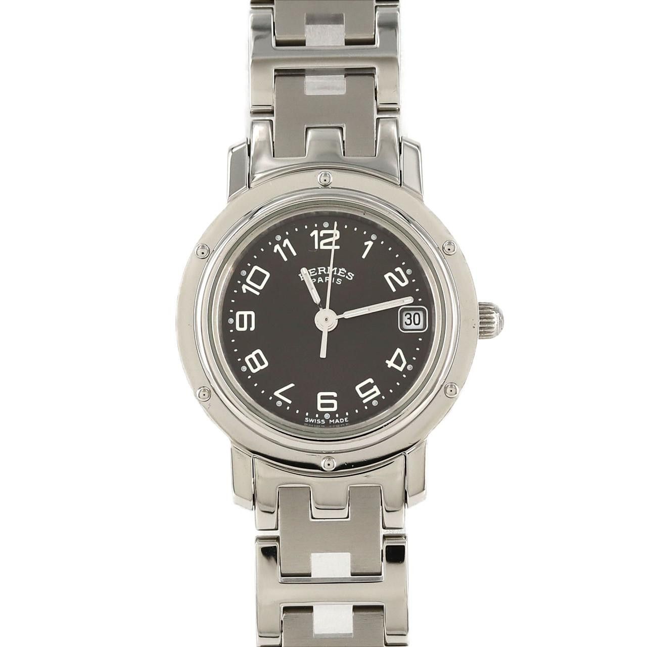 Hermes Hermes Hermes Clipper Stainless Steel Metal Quartz DUTY FREE for USA Size ONE SIZE - 1 Thumbnail