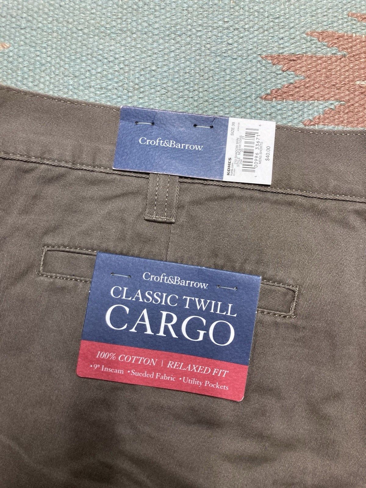 Croft & Barrow Croft & barrow cargo shorts cotton utility pockets NWT 38 Size US 38 / EU 54 - 2 Thumbnail