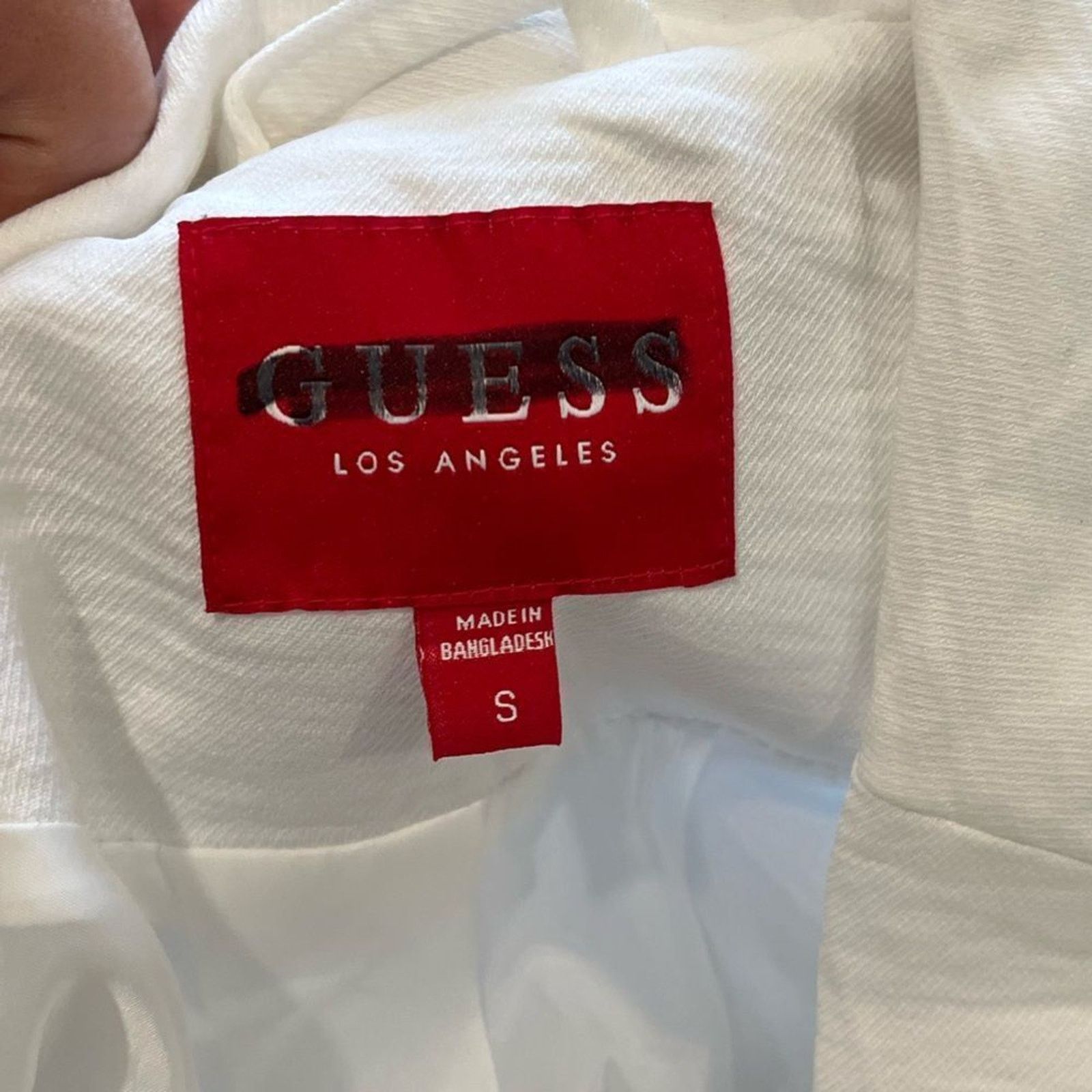 Guess Guess Womens White Long Line Blazer Jacket Size S Size S / US 4 / IT 40 - 5 Thumbnail