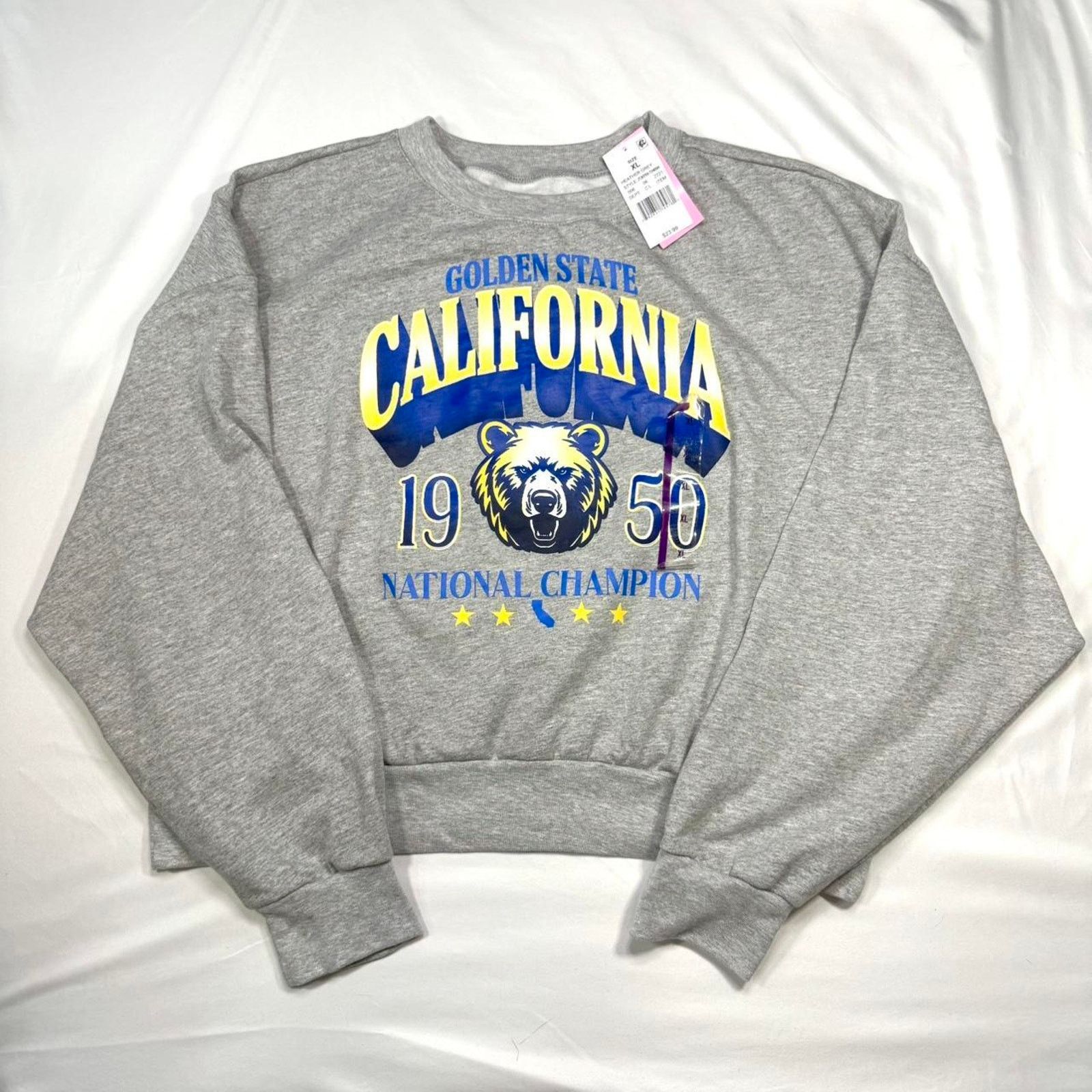 Fabletics Women's California Champs Cropped Fleece Graphic Sweatshirt Size XL / US 12-14 / IT 48-50 - 1 Thumbnail