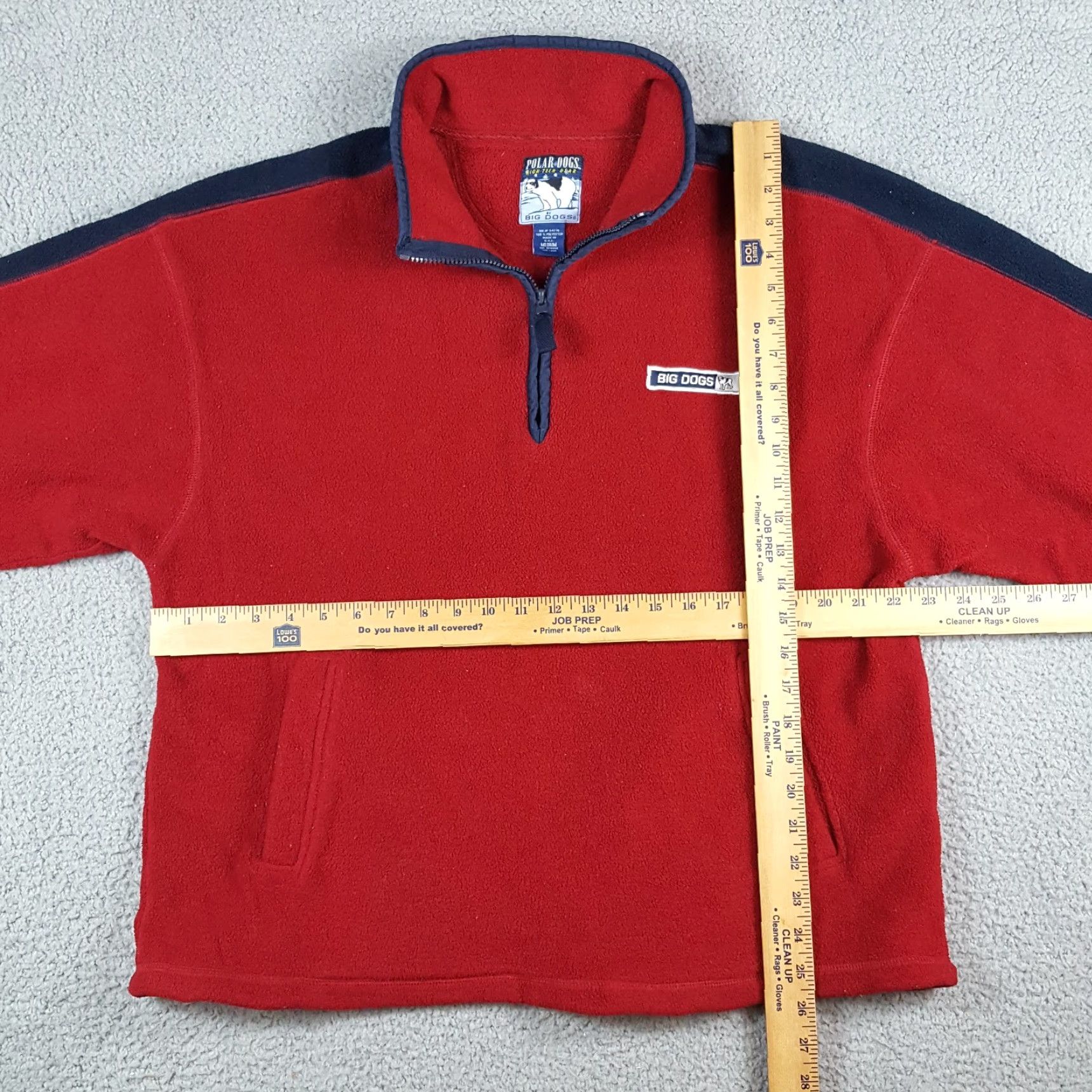 Big Dogs Y2K Big Dogs Polar Fleece 1/4 Zip Size M Vintage Pullover Windbreaker Jacket Red Size US M / EU 48-50 / 2 - 7 Thumbnail
